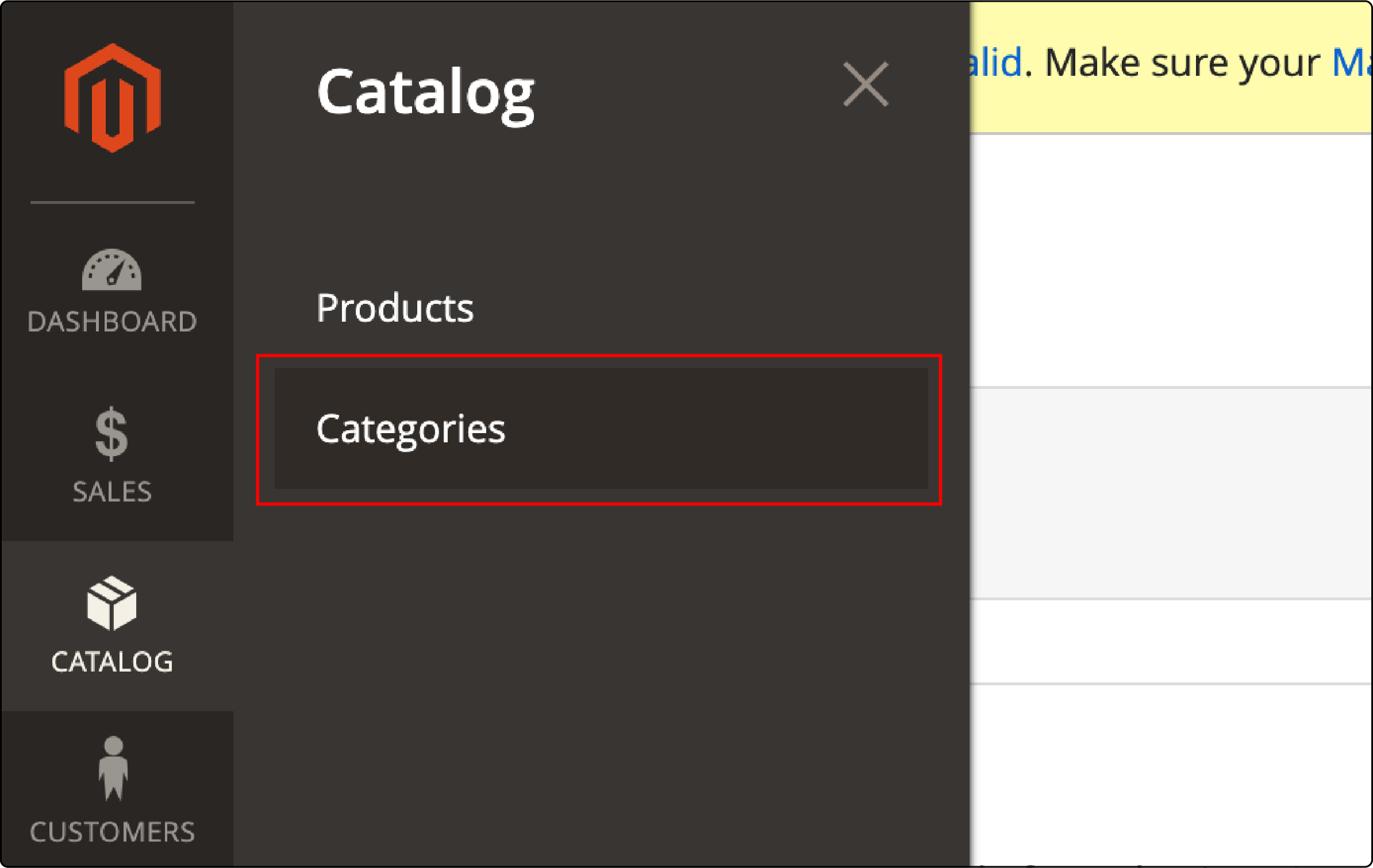 Magento 2 admin panel for creating new categories