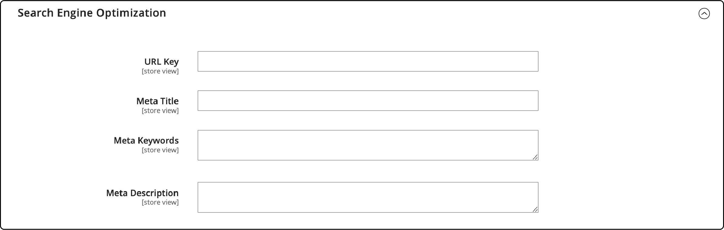 Search optimization settings for Magento 2 category