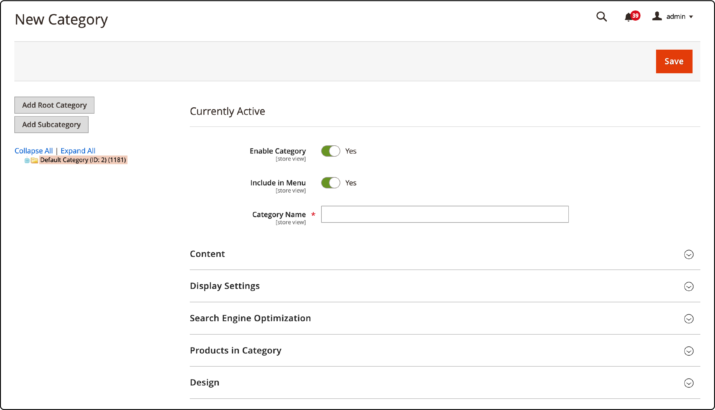 Creating a category in Magento 2 navigation menu