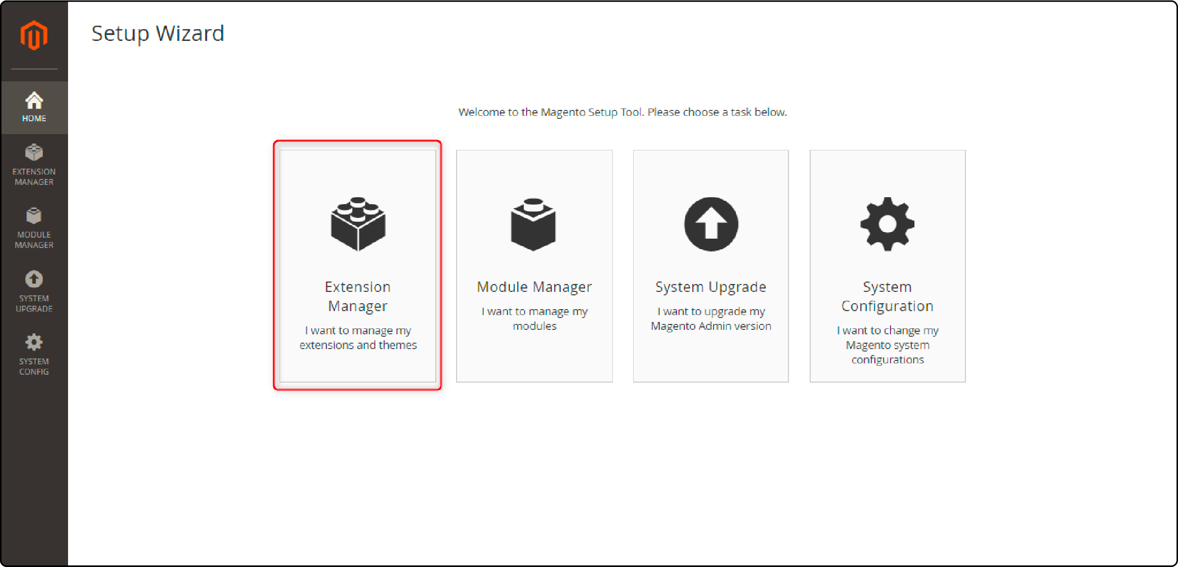 Navigating Magento theme setup wizard