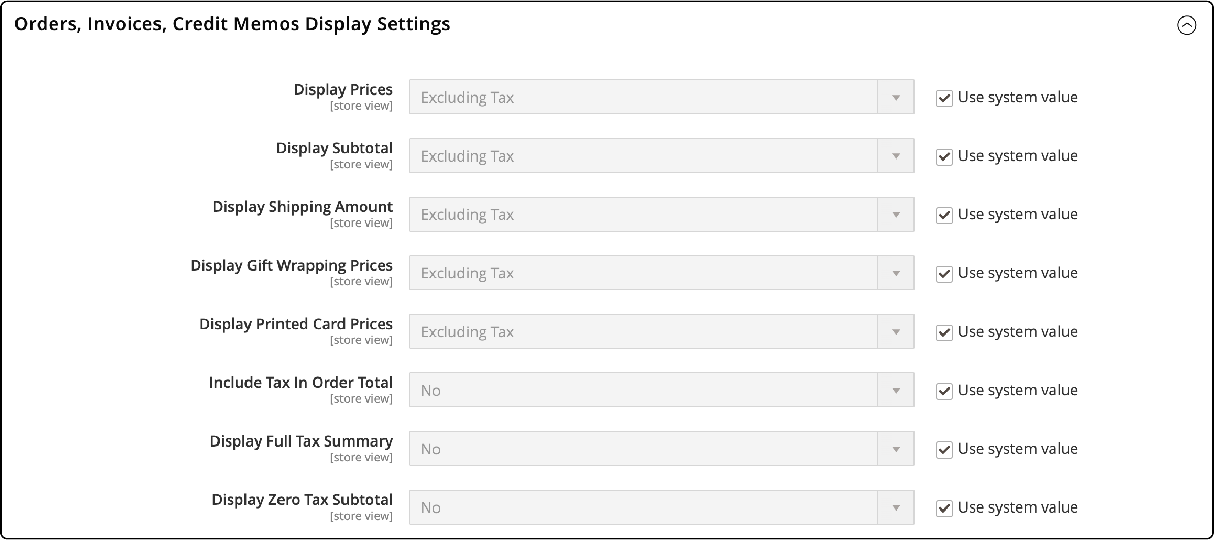 Display Settings for Orders, Invoices, and Credit Memos in Magento 2

