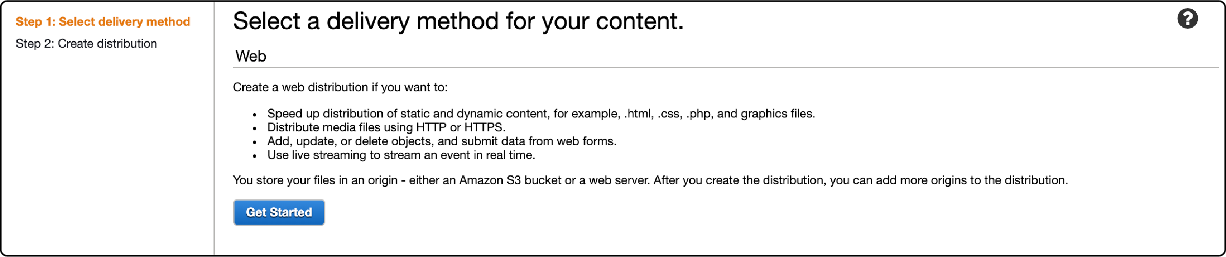 Amazon CloudFront distribution settings for Magento 2Uploading file..._n7obqke27