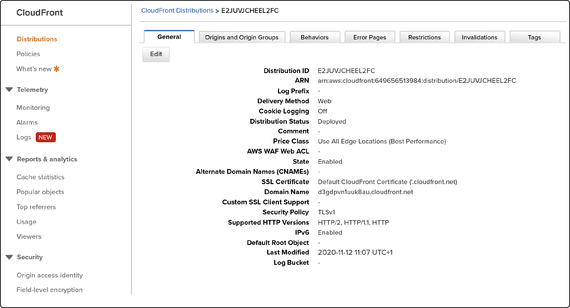 Verifying domain name for Magento and Amazon CloudFront integration