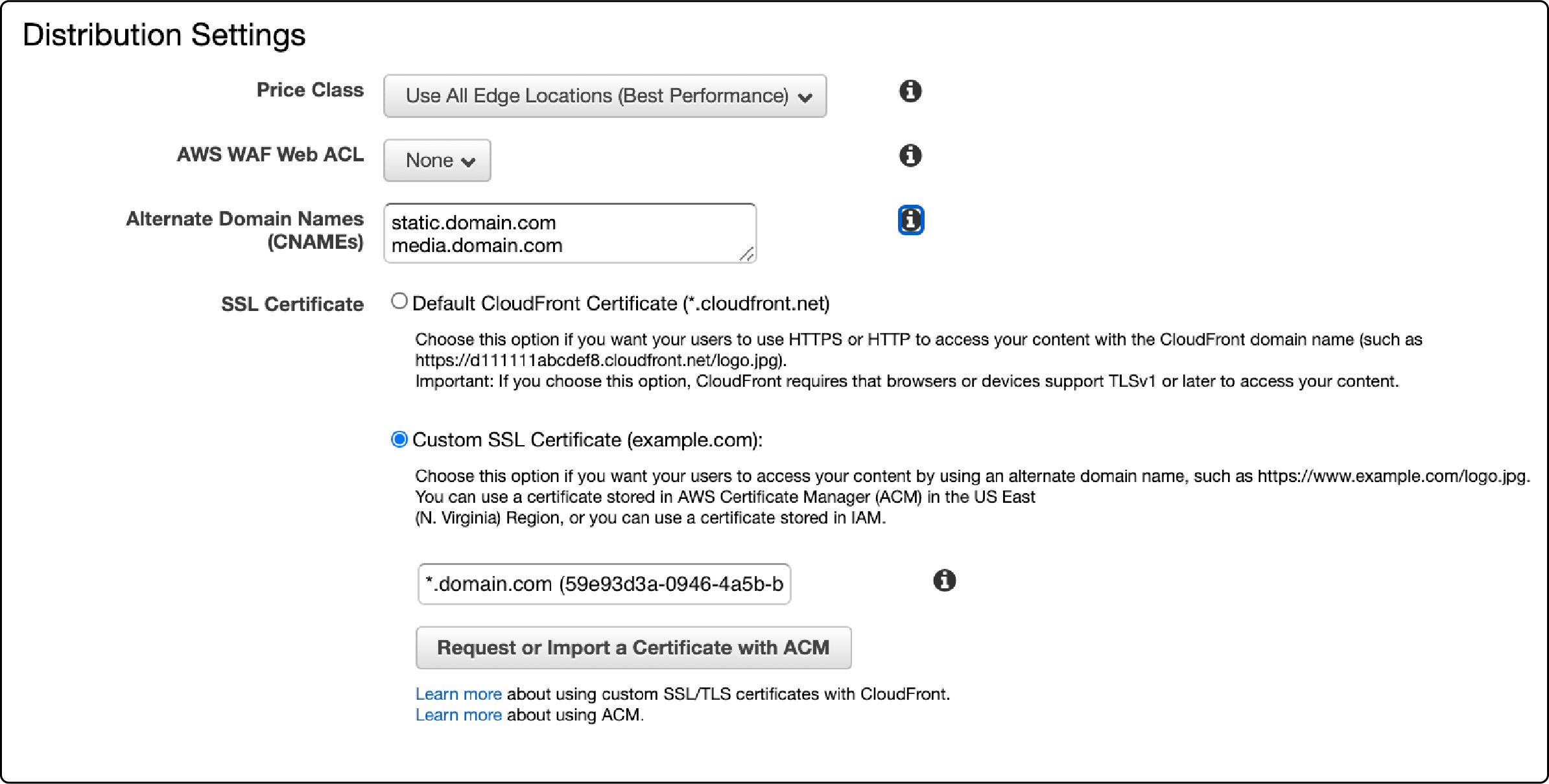 Customizing URLs using CNAMEs in Amazon CloudFront for Magento