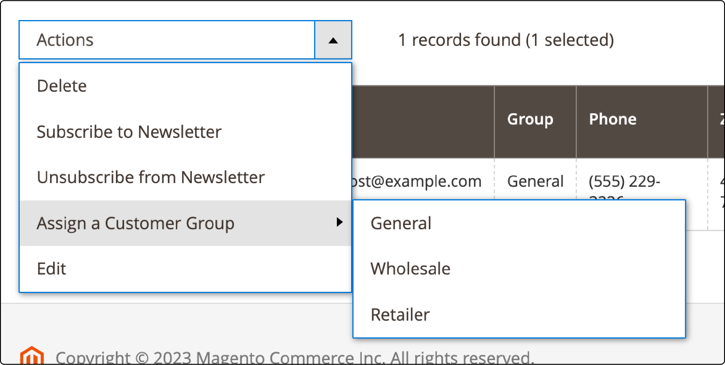 Assigning a customer to a specific customer group in Magento 2