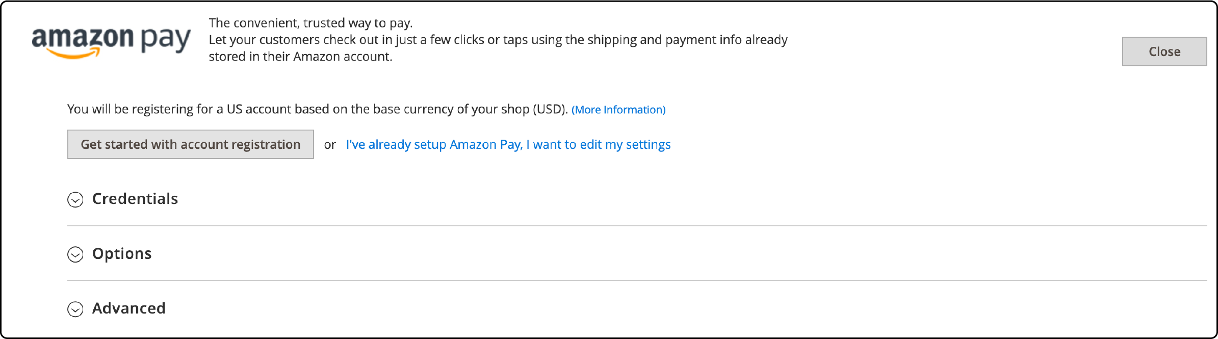 Configuring Amazon Pay Integration in Magento 2 Admin Panel Magento 2 Admin Panel Amazon Pay Integration Navigation
