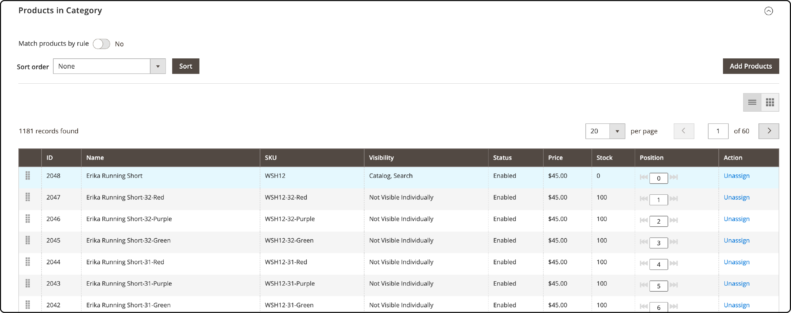 Configuring product positions in Magento 2 categories for optimized sorting