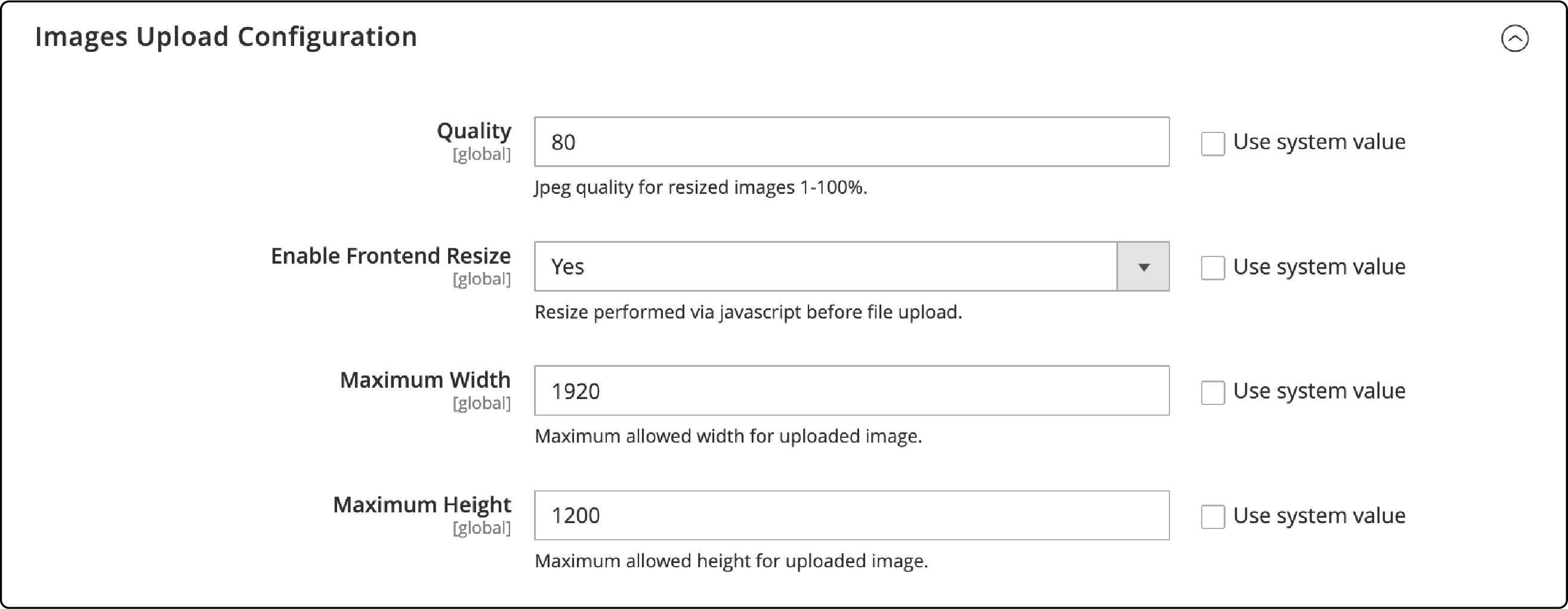 Image upload resize settings in Magento 2