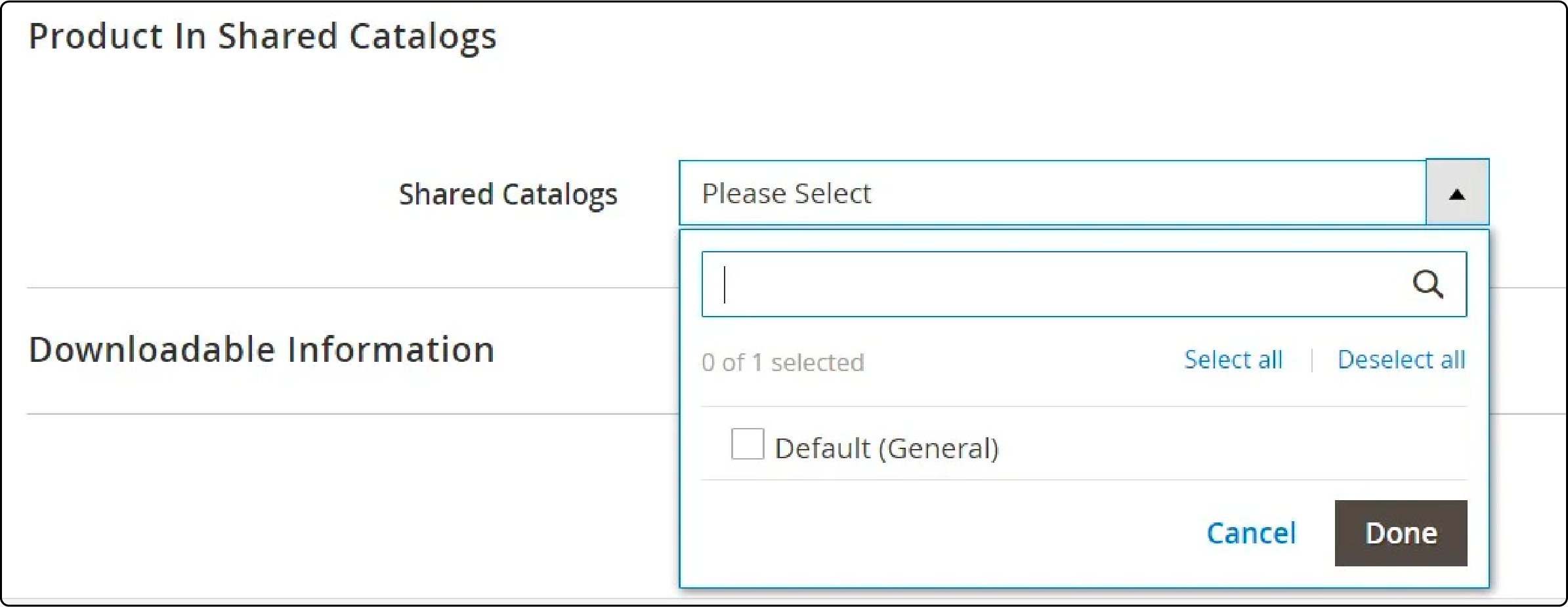 Adding and updating products in a Magento 2 shared catalog