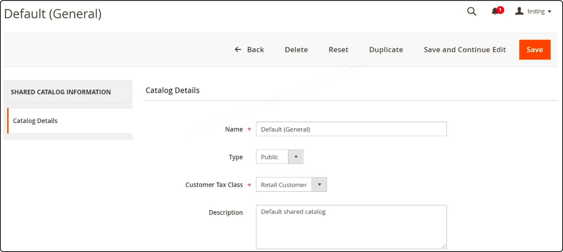  Process of duplicating an existing shared catalog in Magento 2 for efficiency