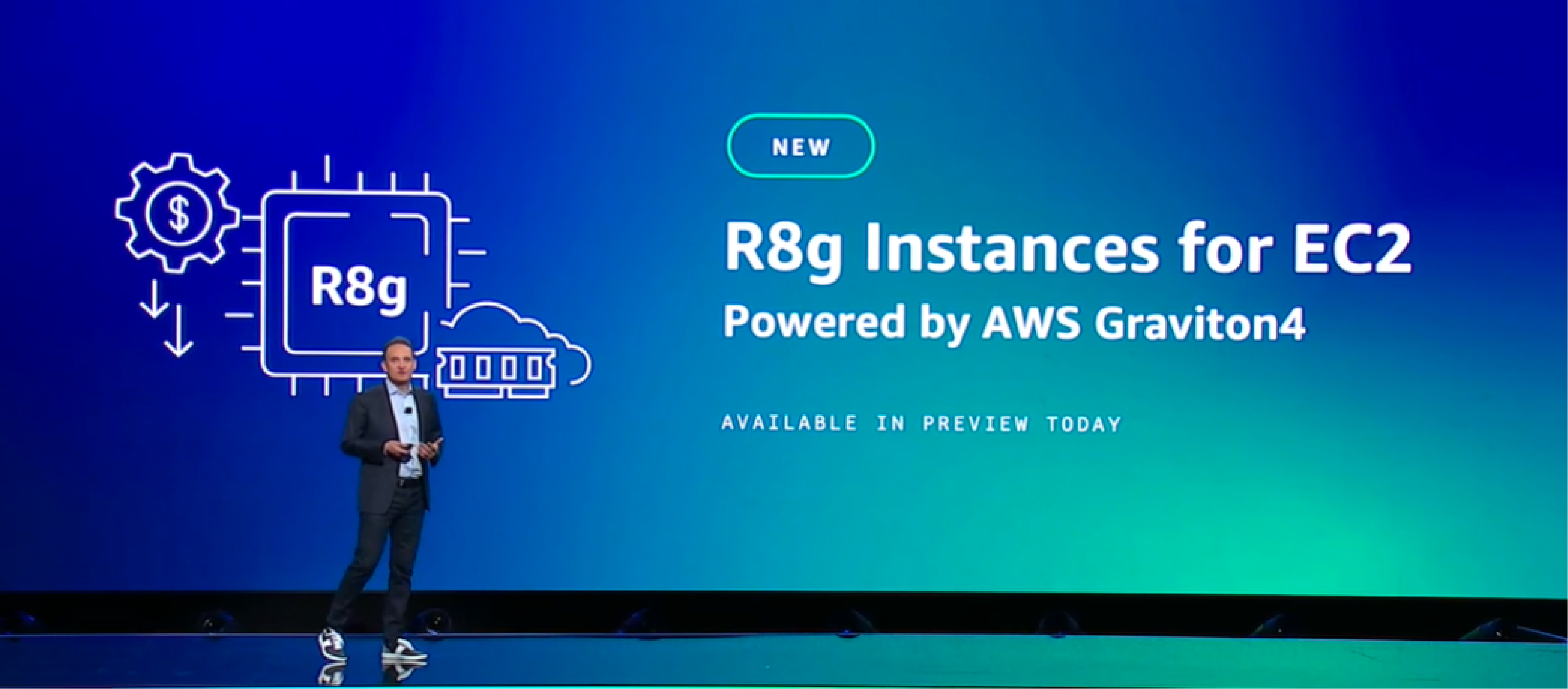 Overview highlighting features of Amazon EC2 R8g instances powered by AWS Graviton4 processors