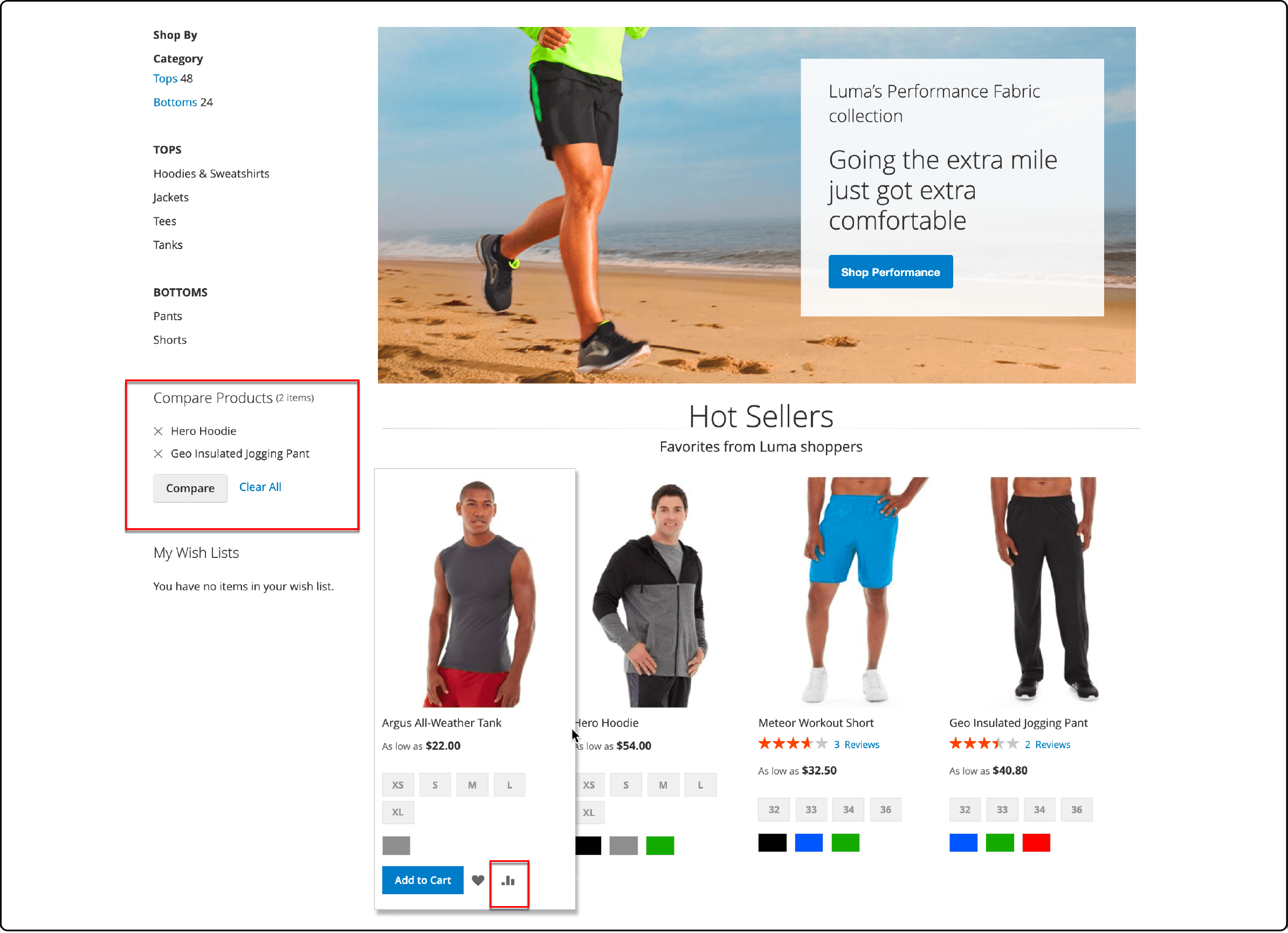 Magento 2 Compare Products Feature