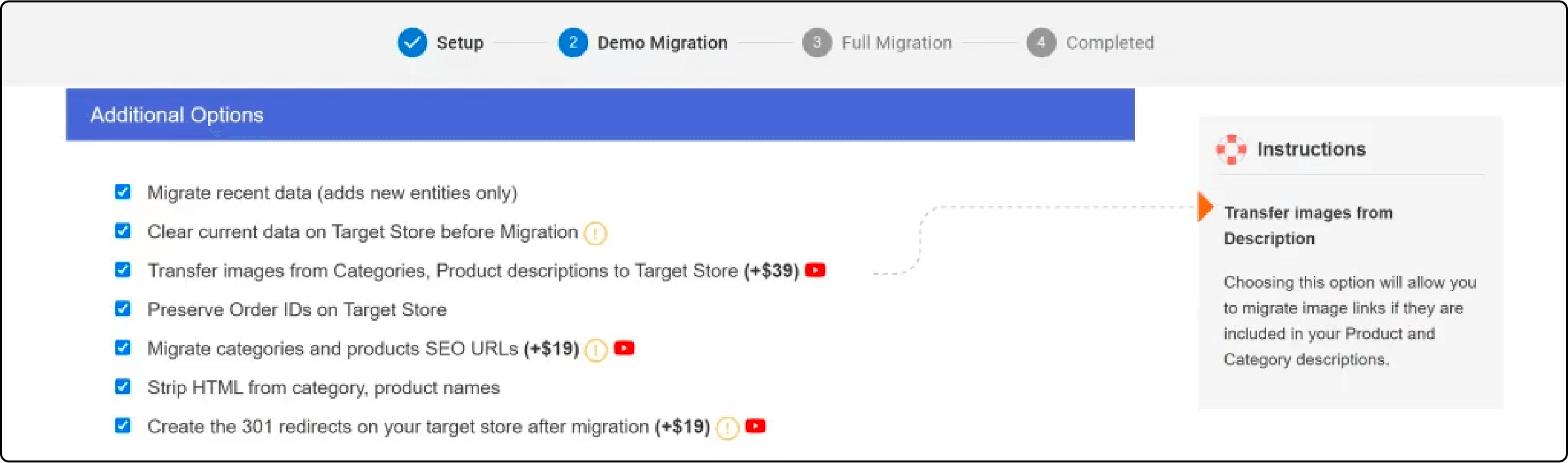 Custom Selection of Necessary Data Entities for Magento Migration