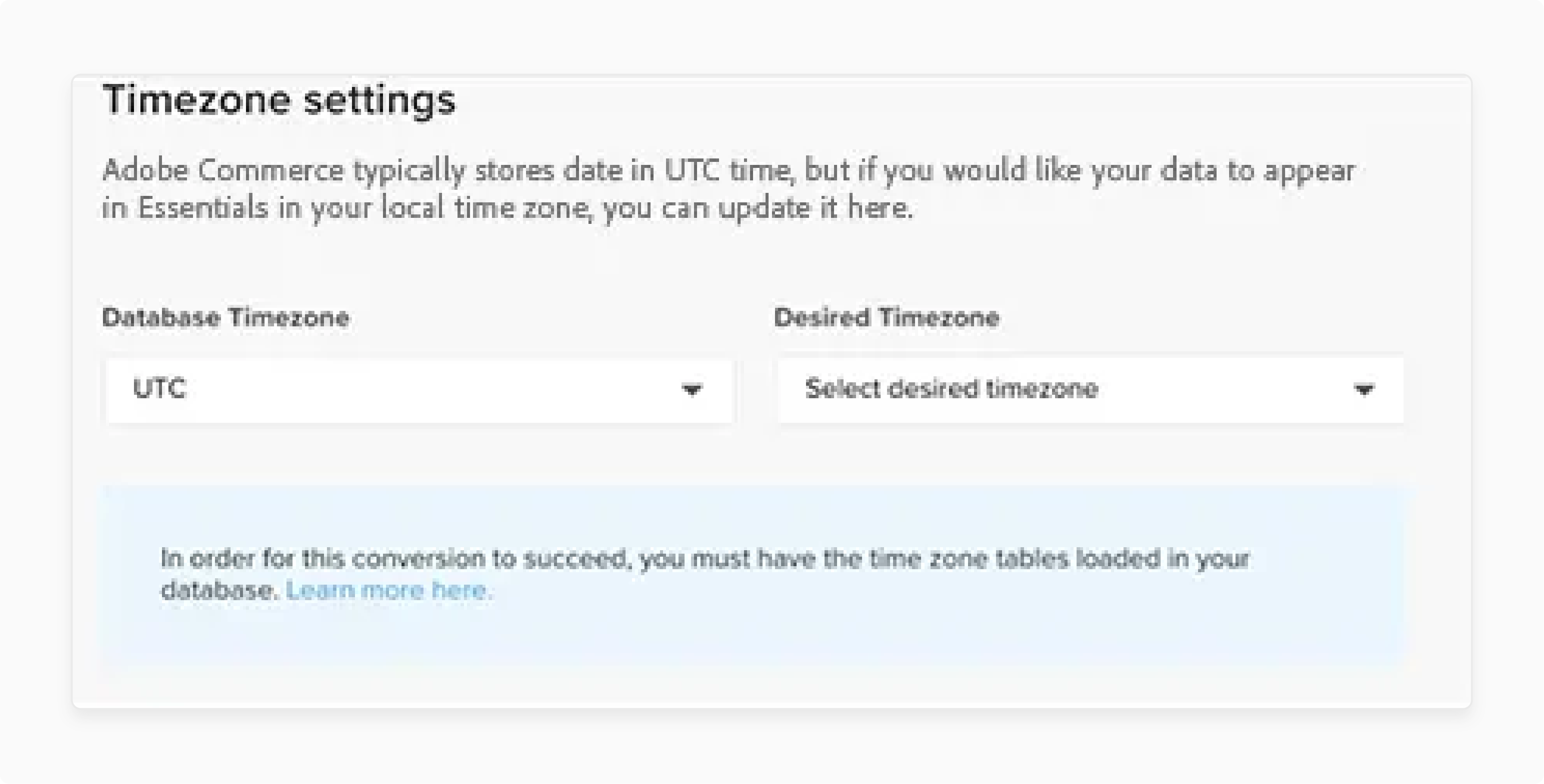 Set timezone and sync settings