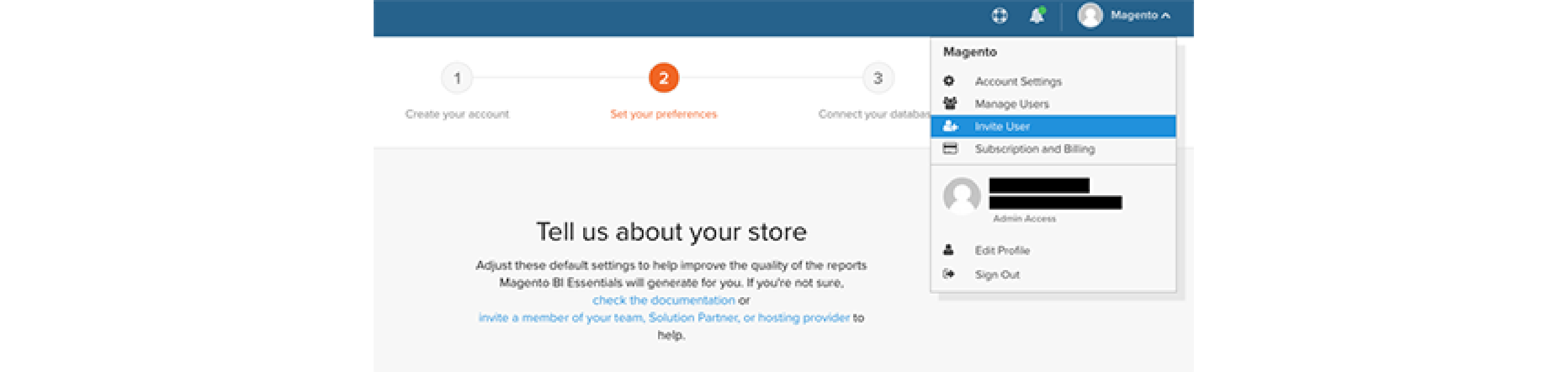 Process of Adding Users to Magento Business Intelligence Account
