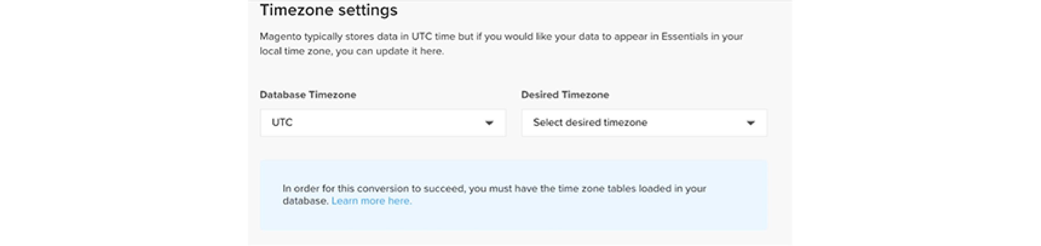 Adjusting Time Zone Settings in Magento Business Intelligence