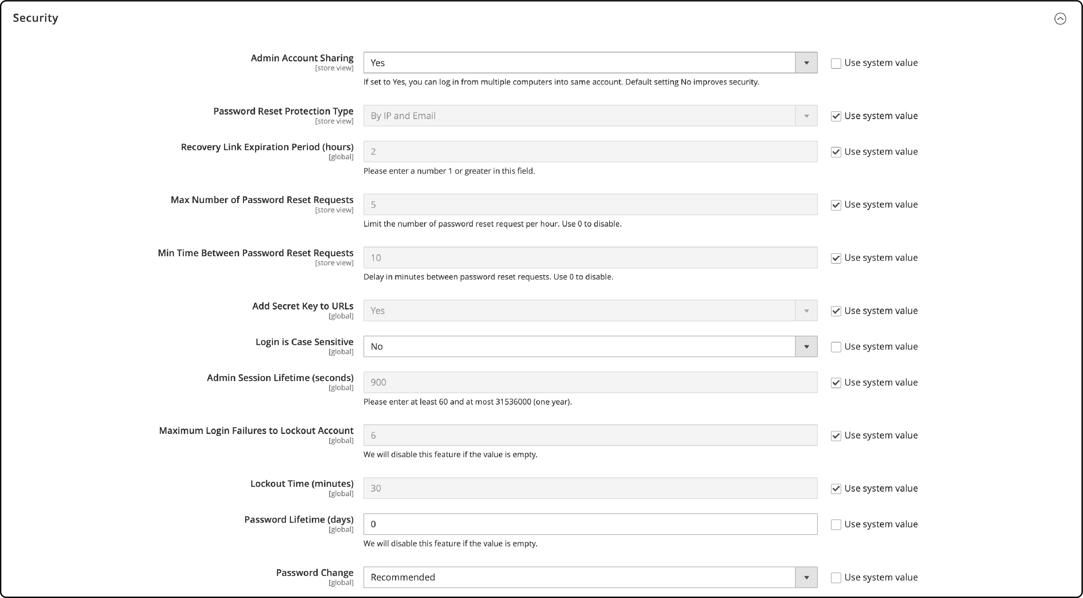 Configuring Login Attempt Limits in Magento Admin Panel