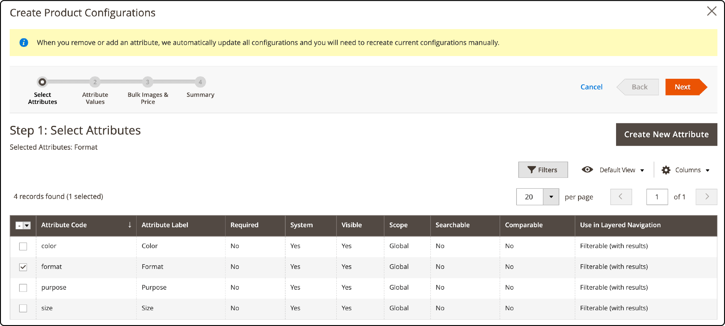 Selecting attributes for a Downloadable Product in Magento 2