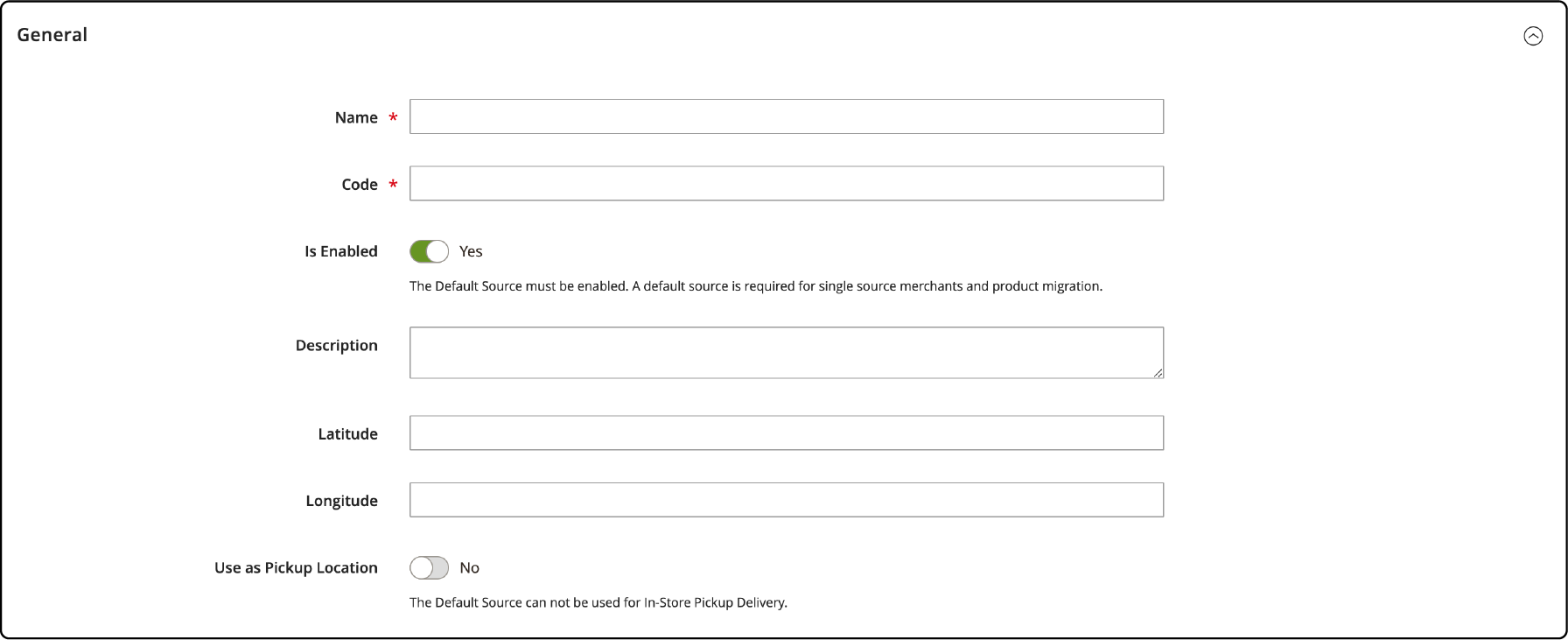 Detailed view of adding new stock in Magento 2 Multi-Source Inventory system