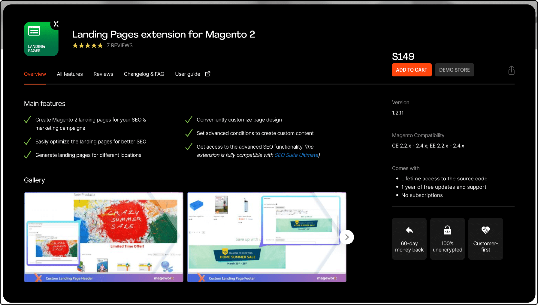Mageworx Landing Page Extension for Magento