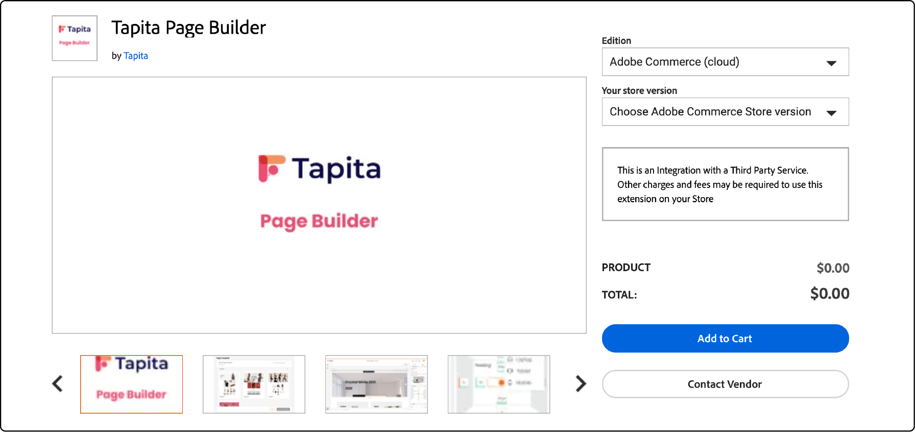 Tapita Landing Page Extension for Magento