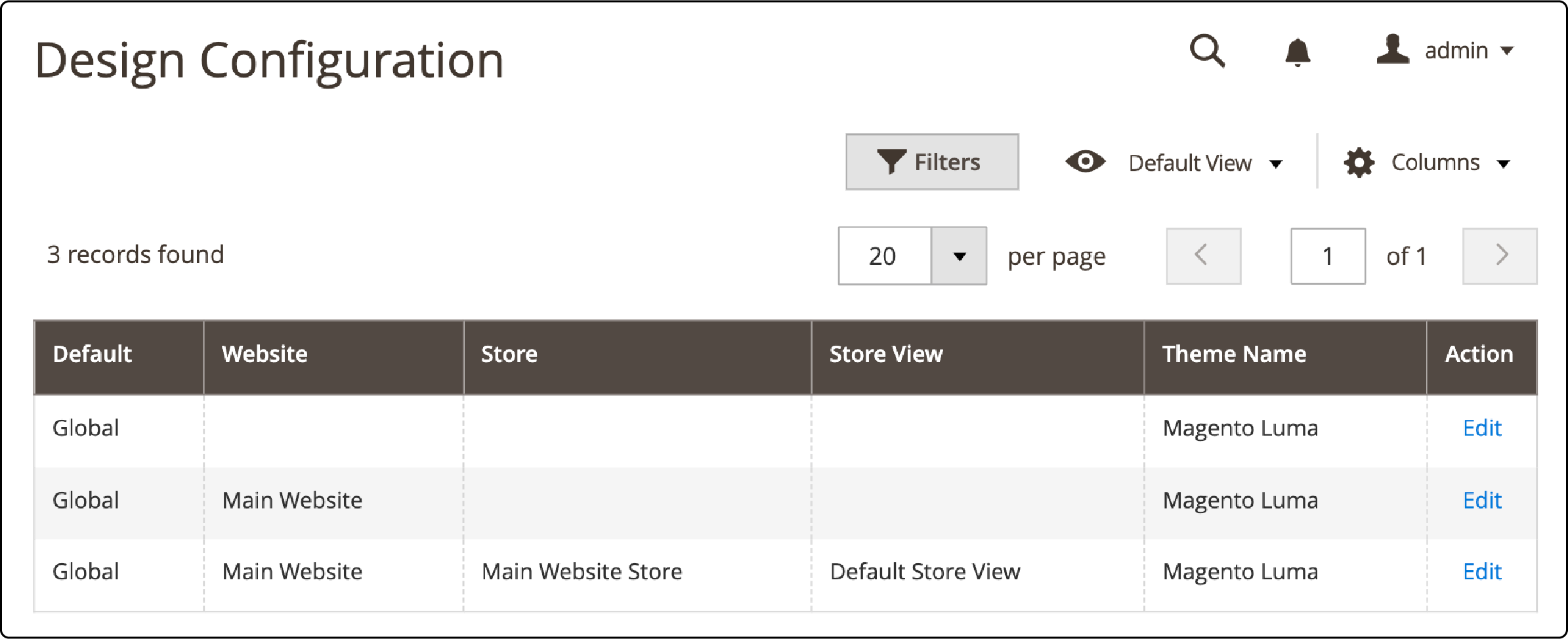 Configuring design settings for custom Magento logo upload in Magento 2