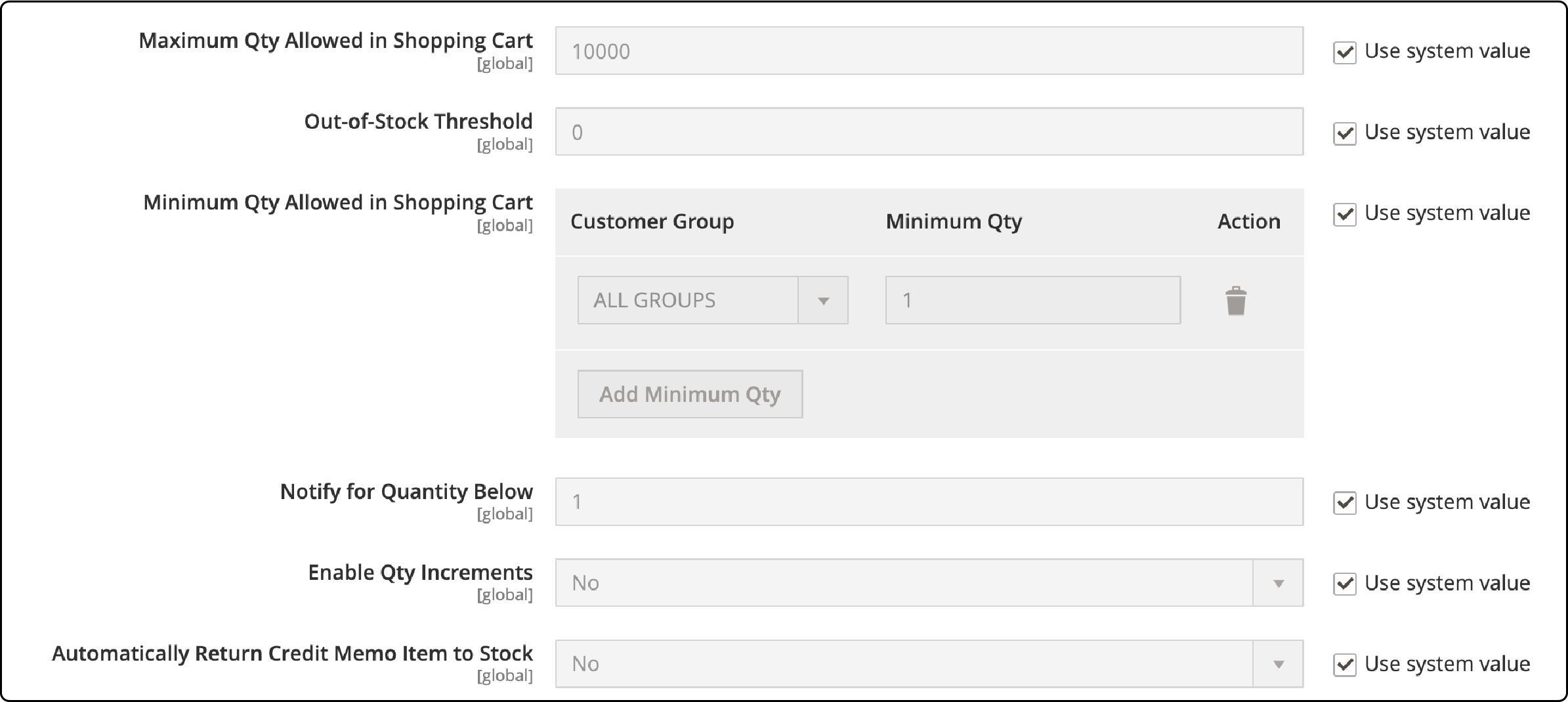 Configuring Additional Settings for Low Stock Notifications in Magento 2