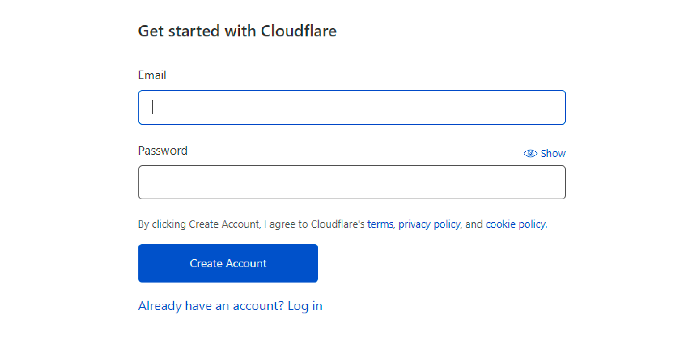 Cloudflare Account Creation Interface for Magento Users