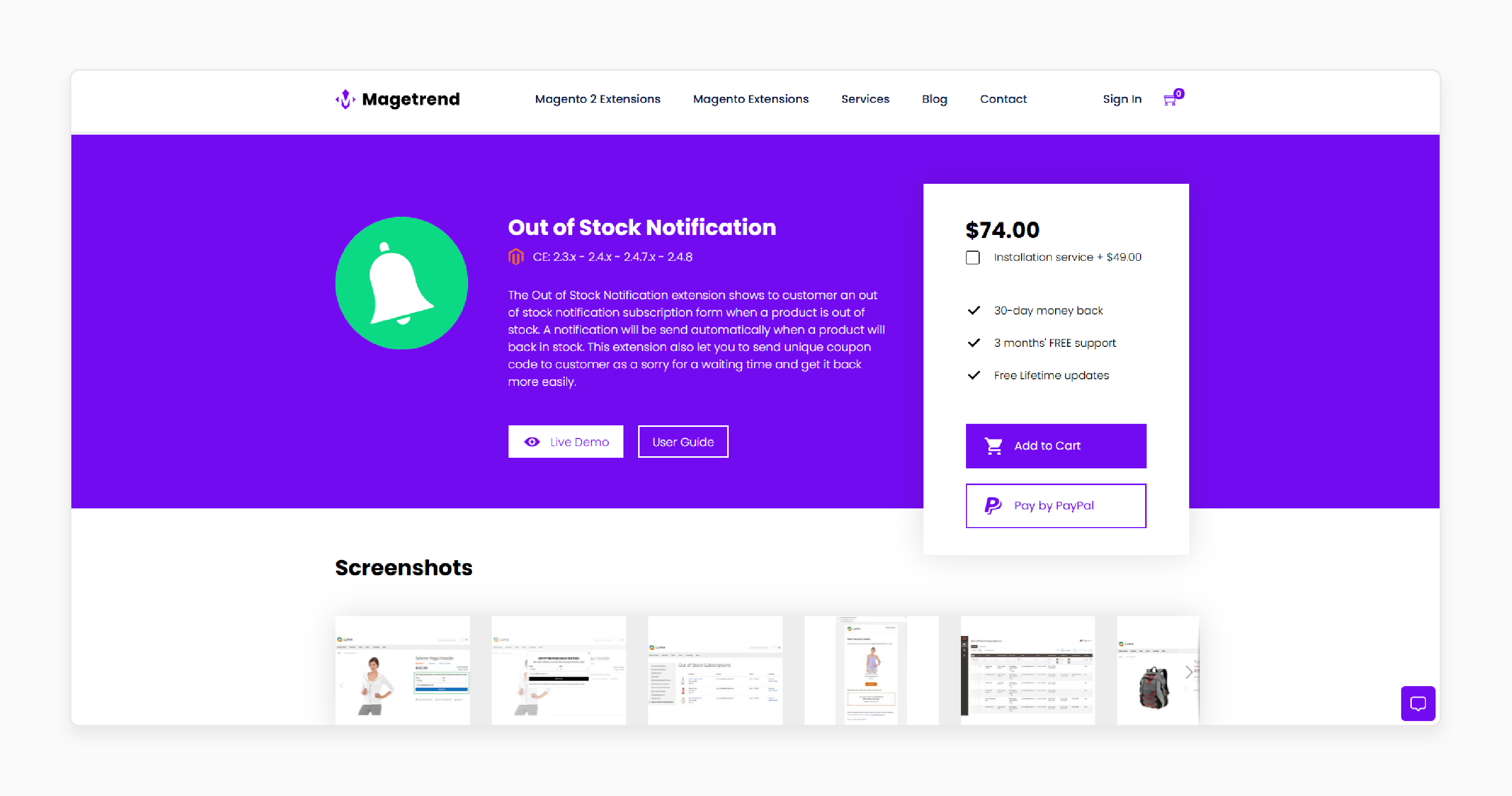 magento 2 stock alert plugin by magetrend with discount code feature