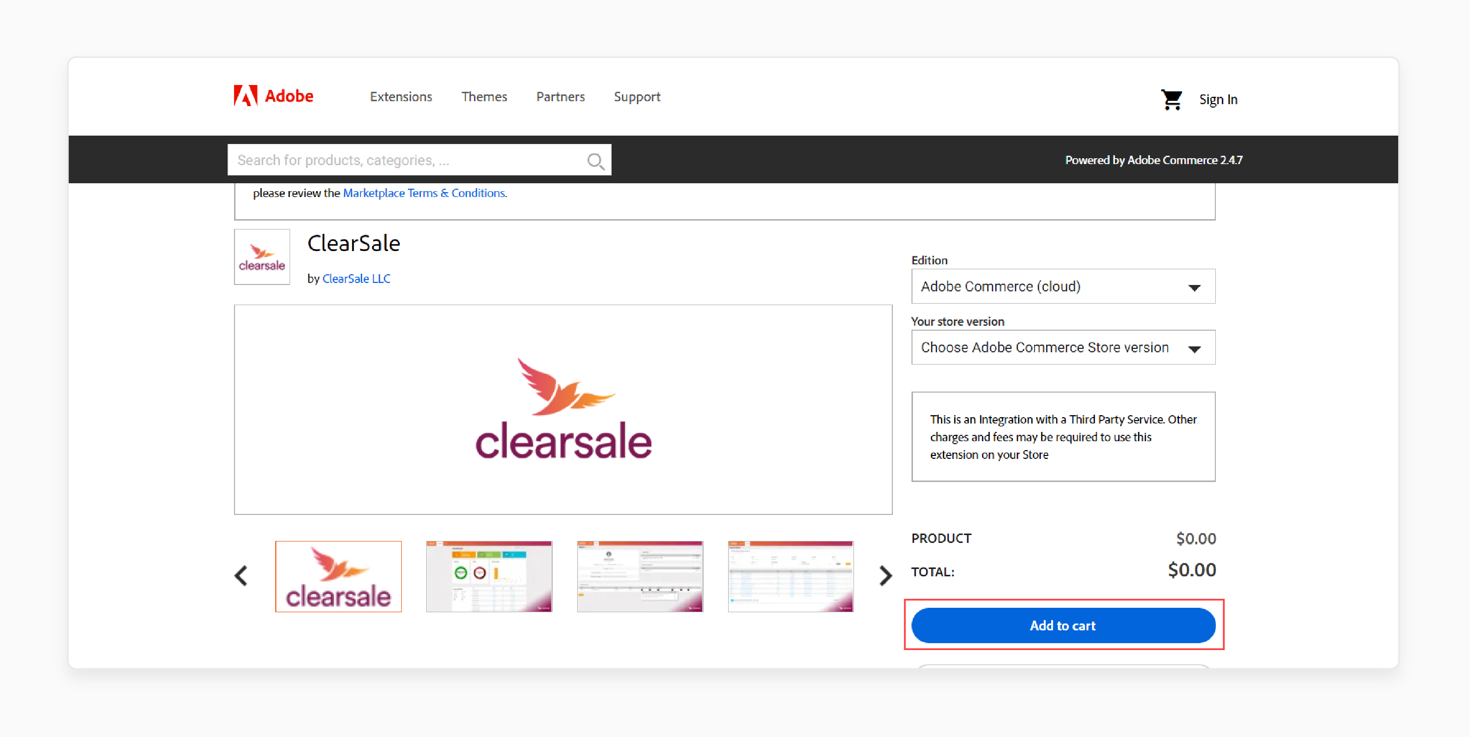 Buy the clearsale Magento 2 extension