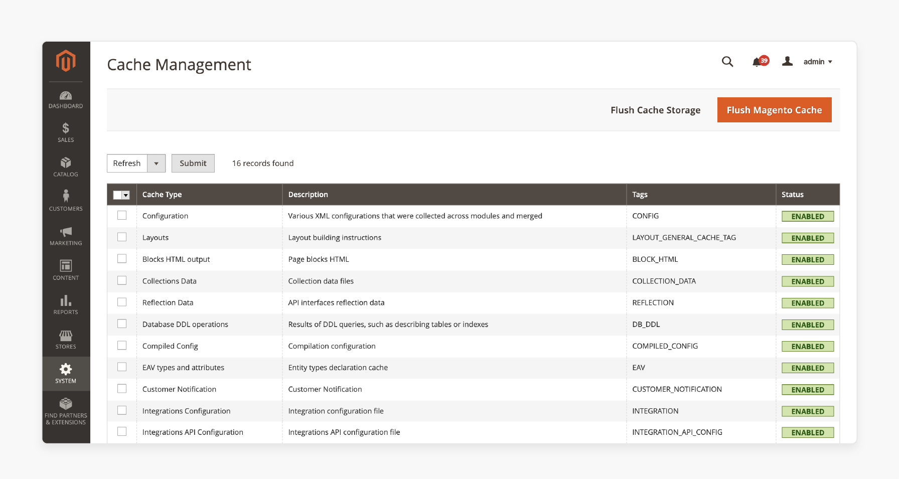 Clear cache from the ClearSale Magento 2 extension