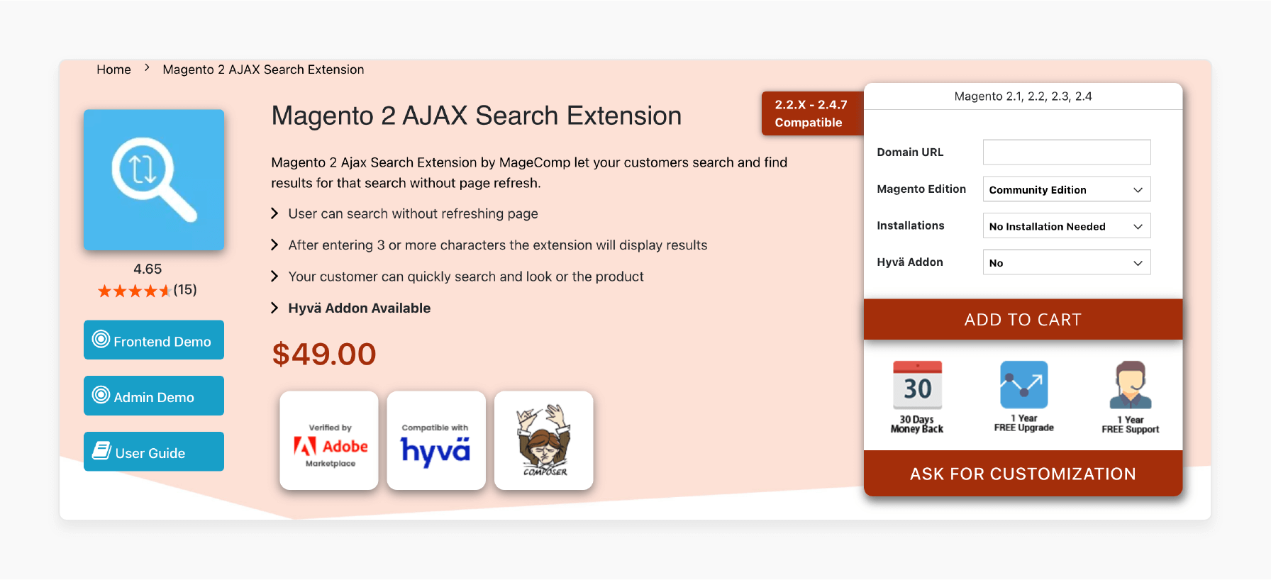 Magento 2 AJAX Search Extension by MageComp Magento 2 AJAX Search Extension by MageComp with live search results