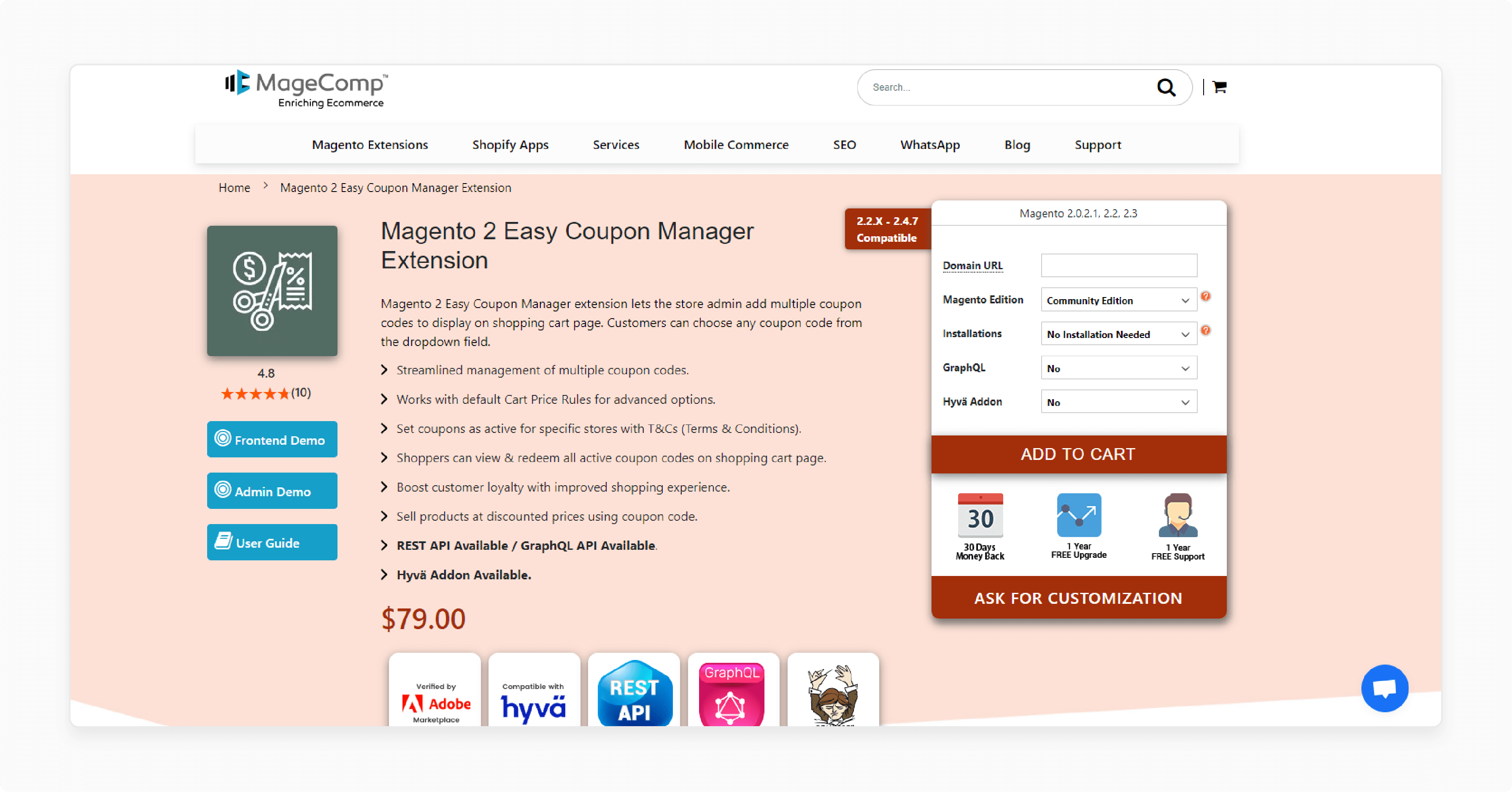 Magento 2 Easy Coupon Manager Extension by MageComp