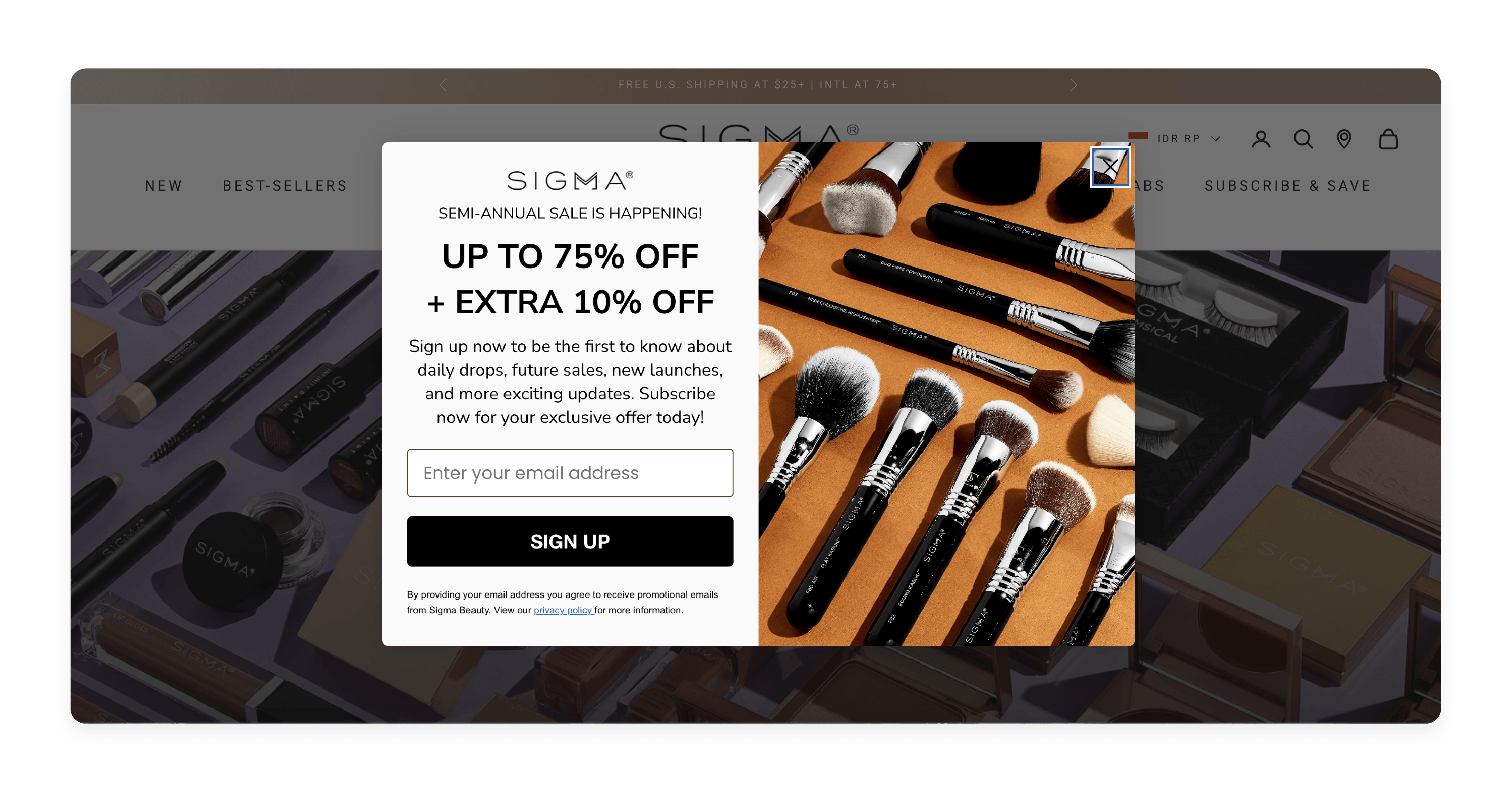 Sigma SS brand page showcasing enhanced visibility in Magento 2