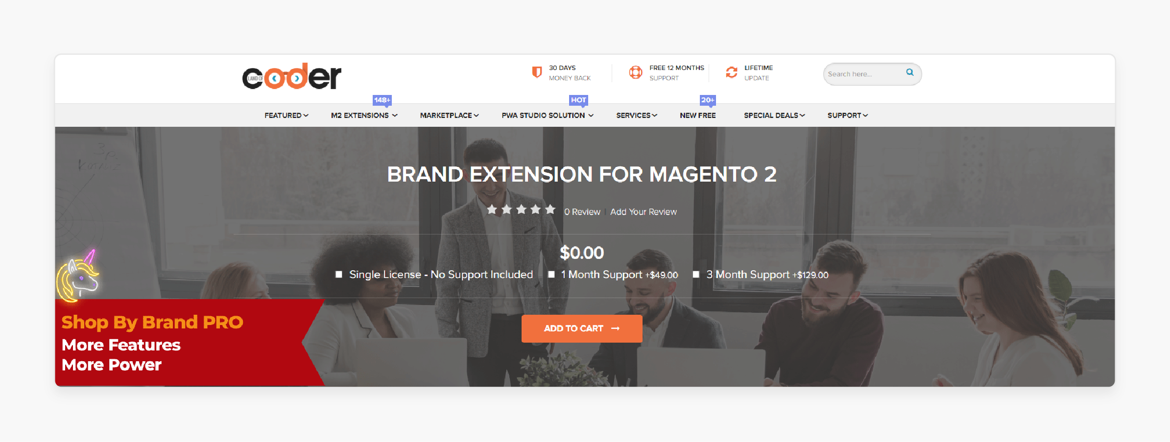 Brand extension for Magento 2 by Landofcoder
