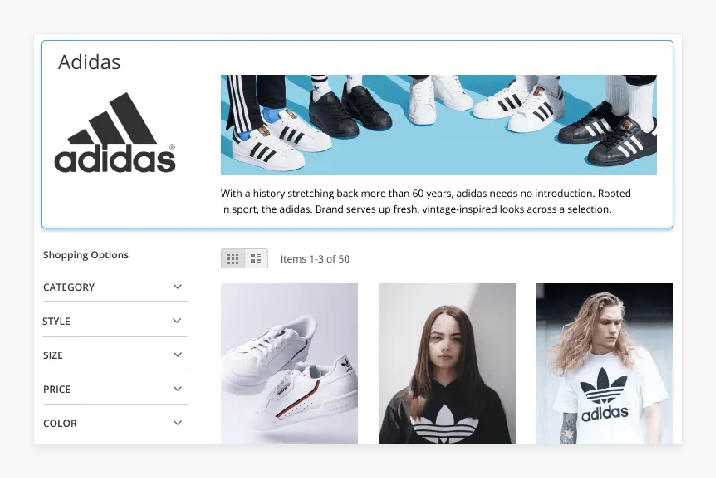 Unique Brand Page Content in Magento 2 shop by brand free extension