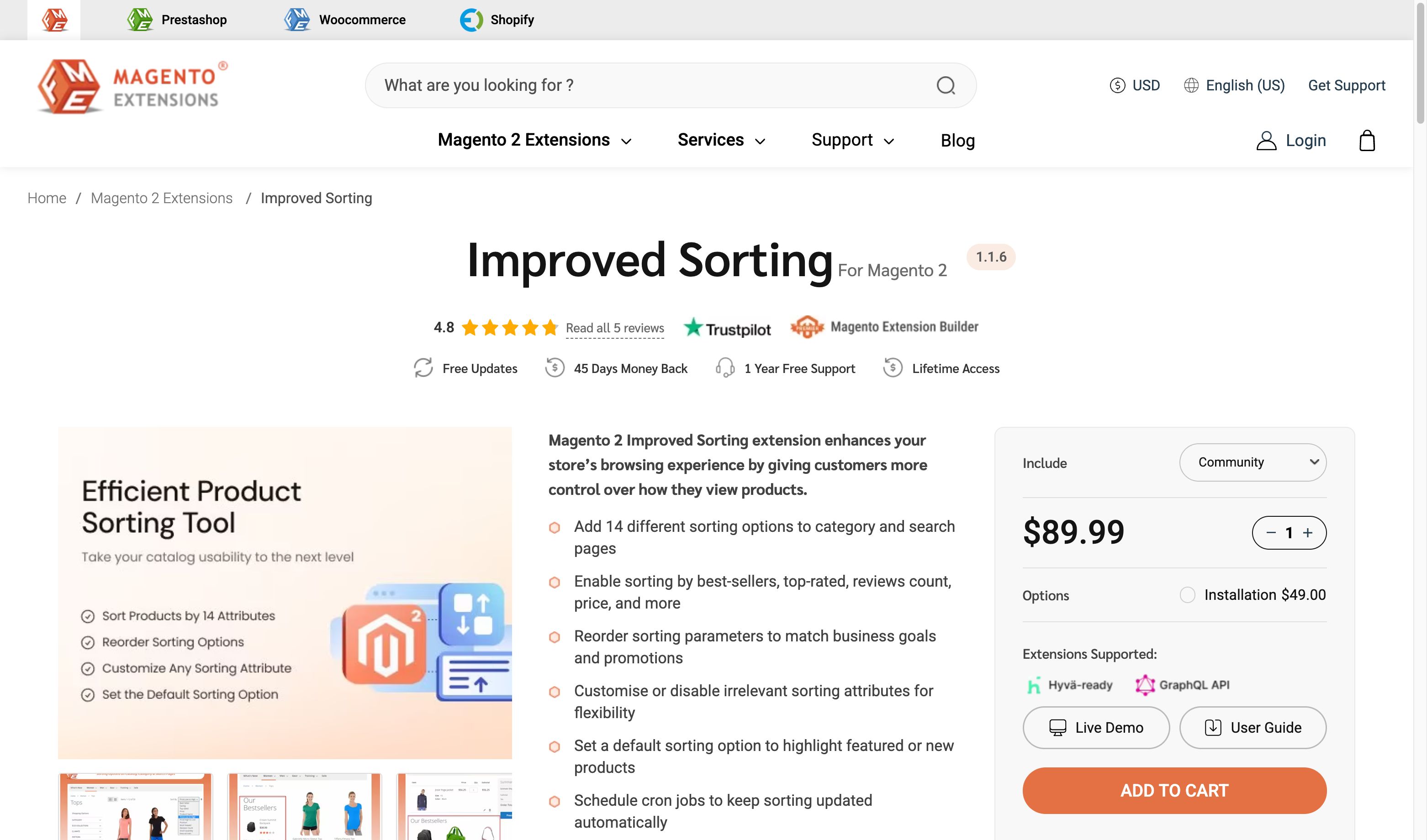 Improved Sorting for Magento 2 Extension by FMEExtensions