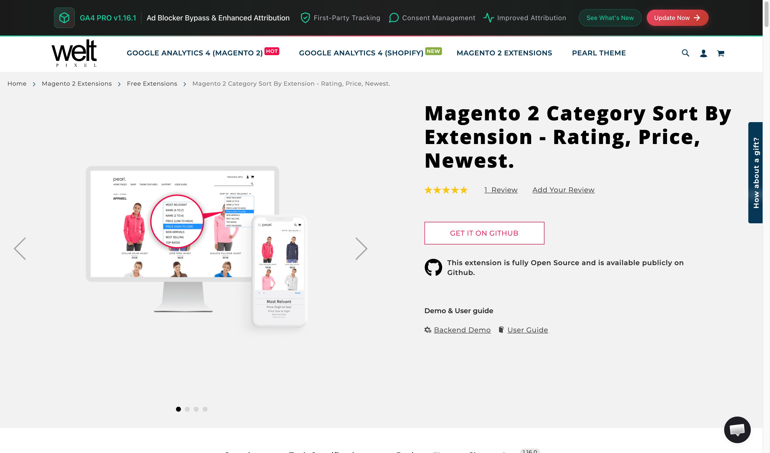 Magento 2 Category Sort by Extension by WeltPixel