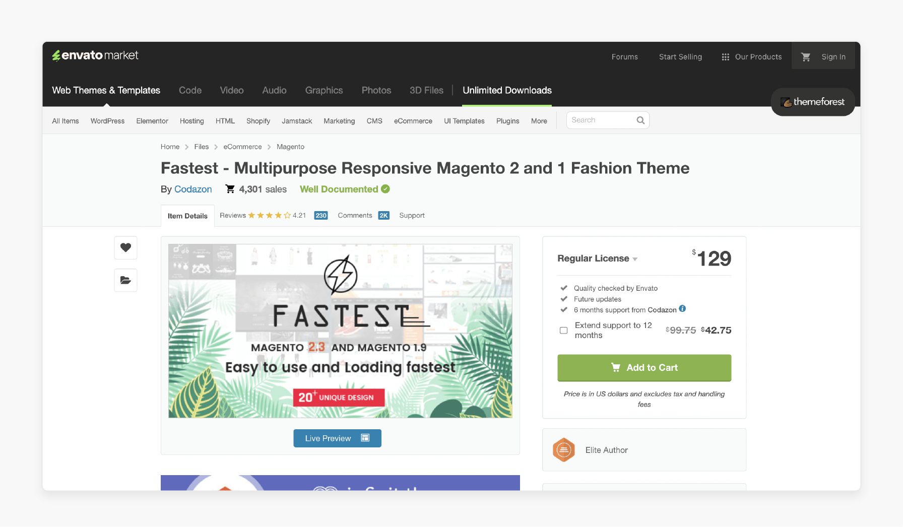 fashion theme for Magento 2 by codazon with mobile usability and seo tools