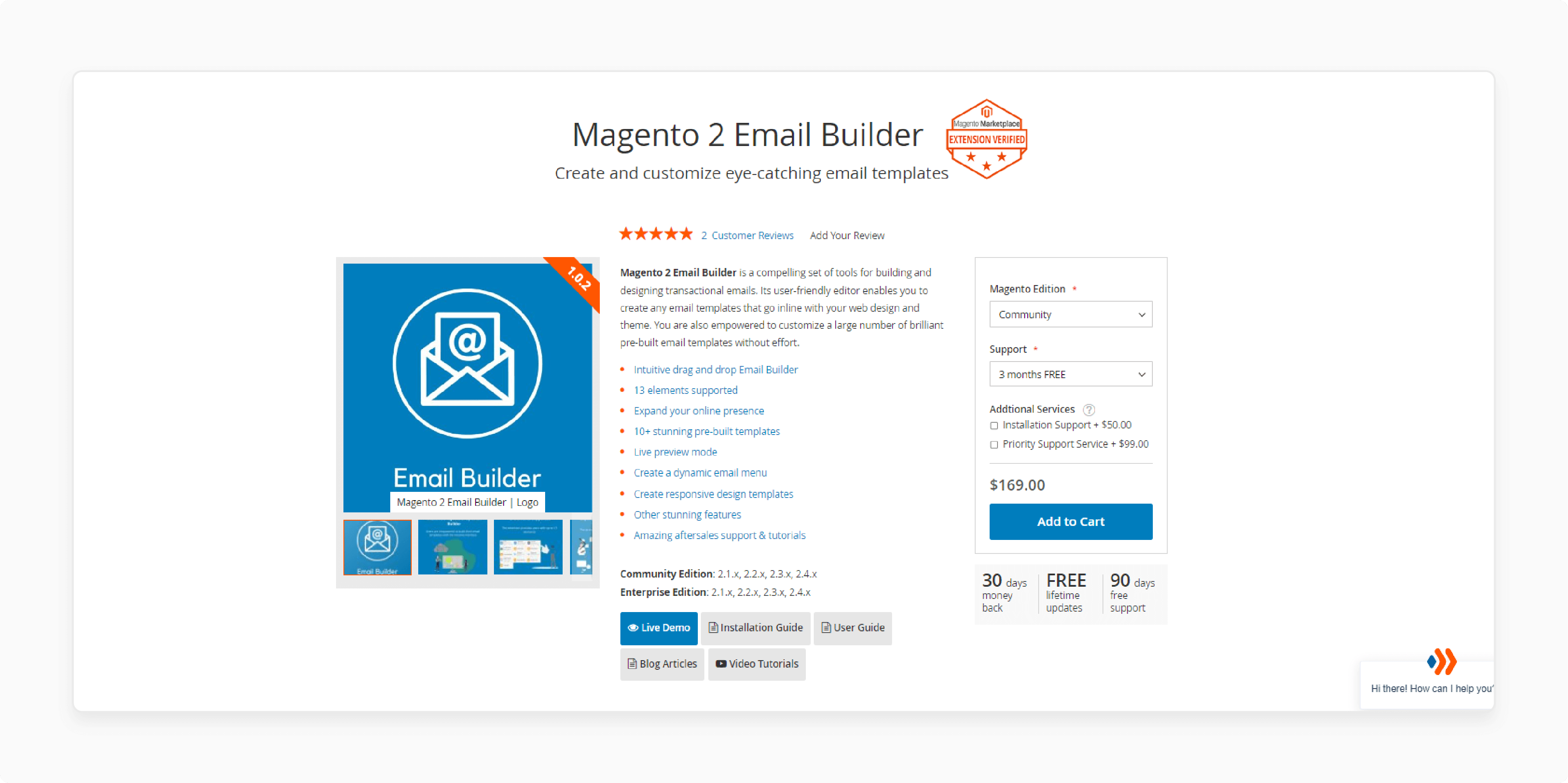 Magezon Magento 2 Email Builder Extension Magento 2 Email Builder Extension by Magezon featuring drag-and-drop editor and pre-built templates