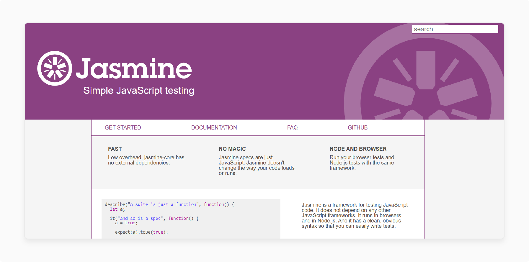 Features of Jasmin (JS) in Magento 2 Developer Tools
