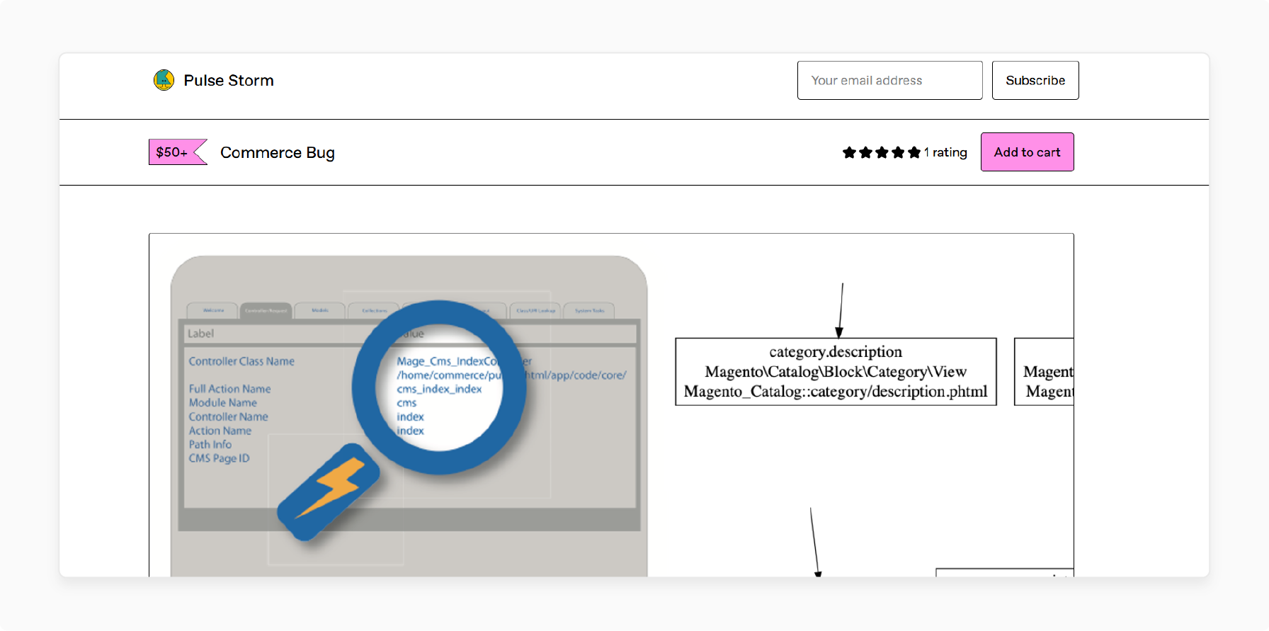 Features of Commerce Bug in Magento 2 Developer Tools
