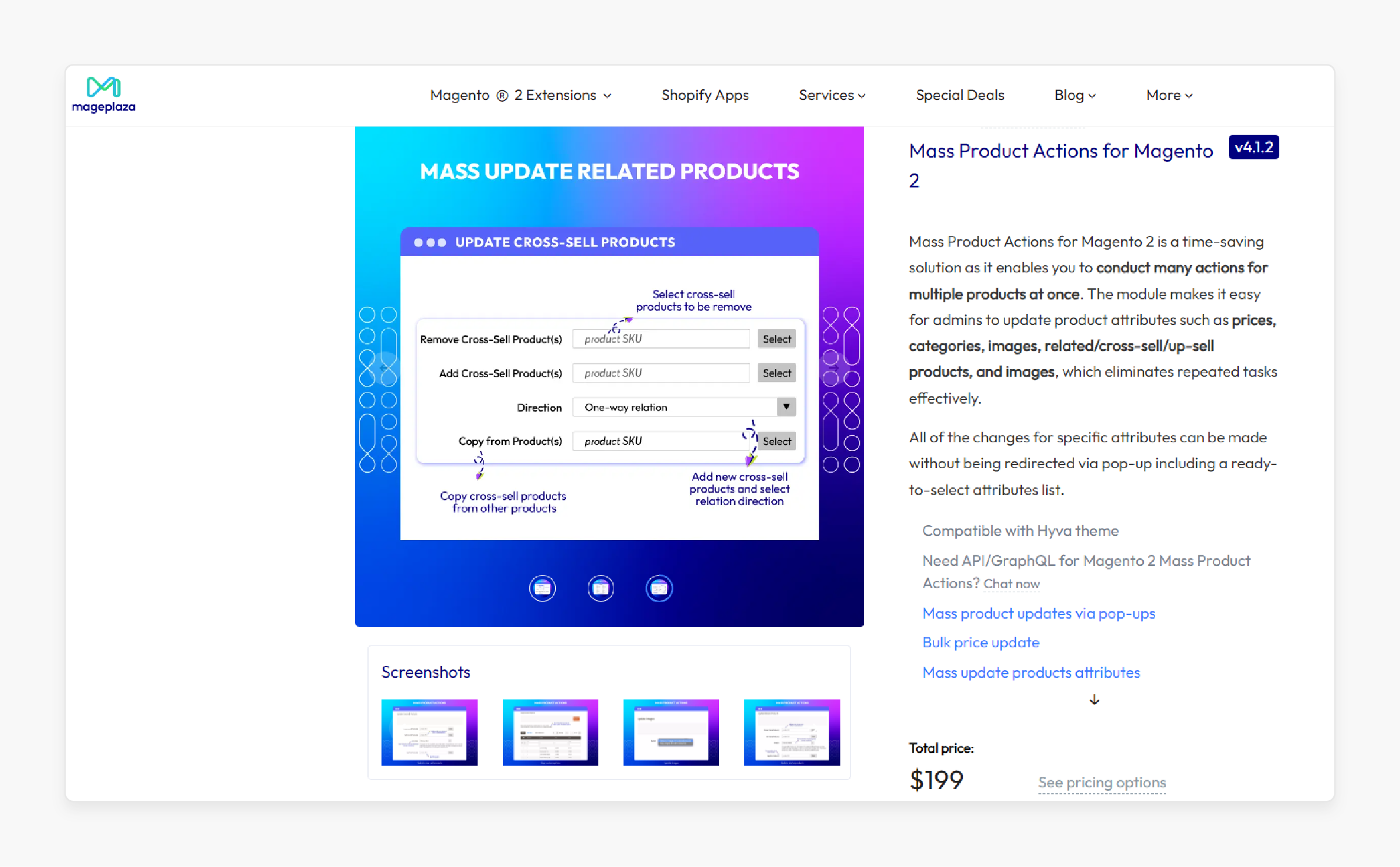 Mageplaza Mass Product Actions Extension for Magento 2 mass product actions for Magento 2 by Mageplaza extension