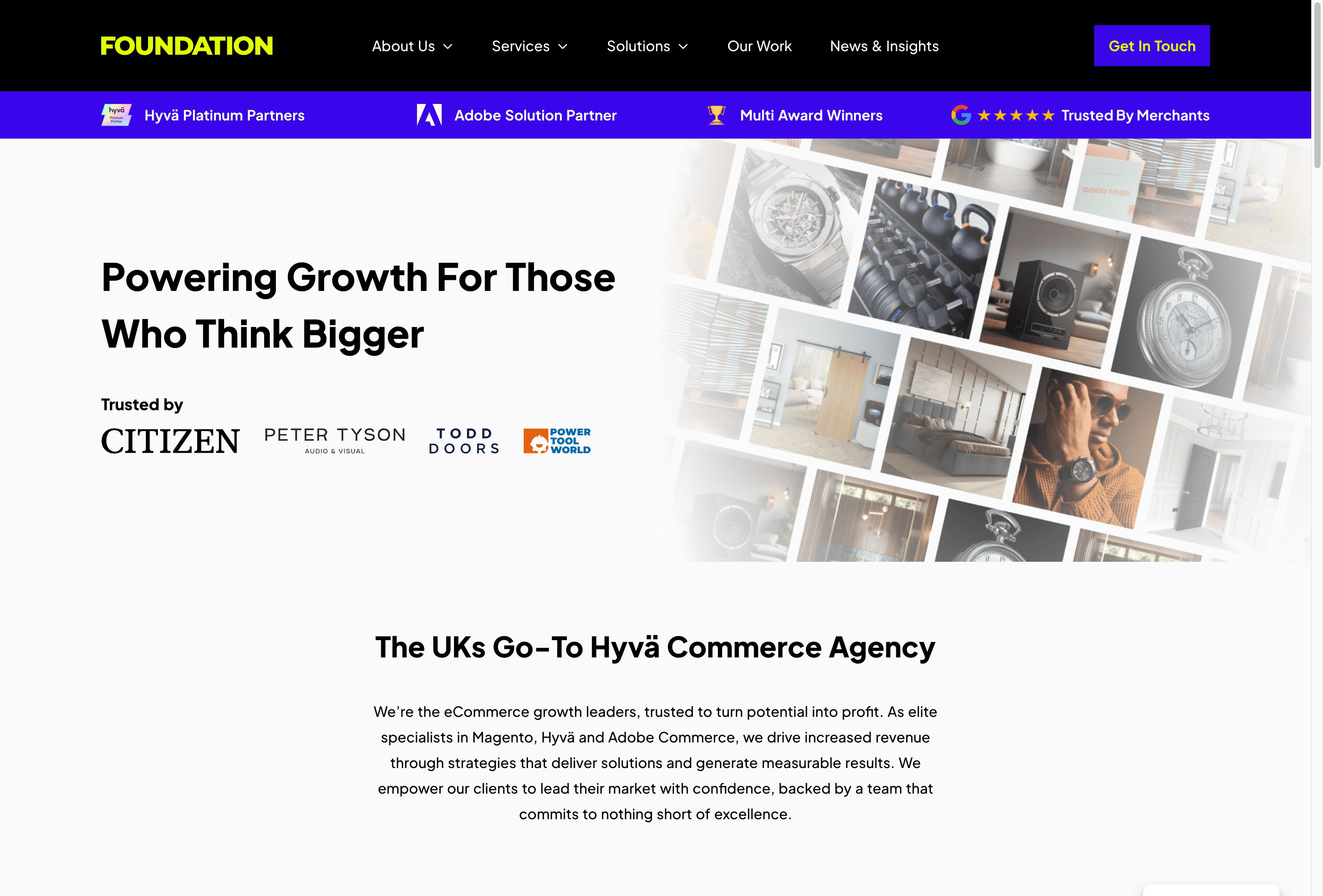 Foundation Commerce Hyv&auml; Platinum Partner for Magento frontend performance