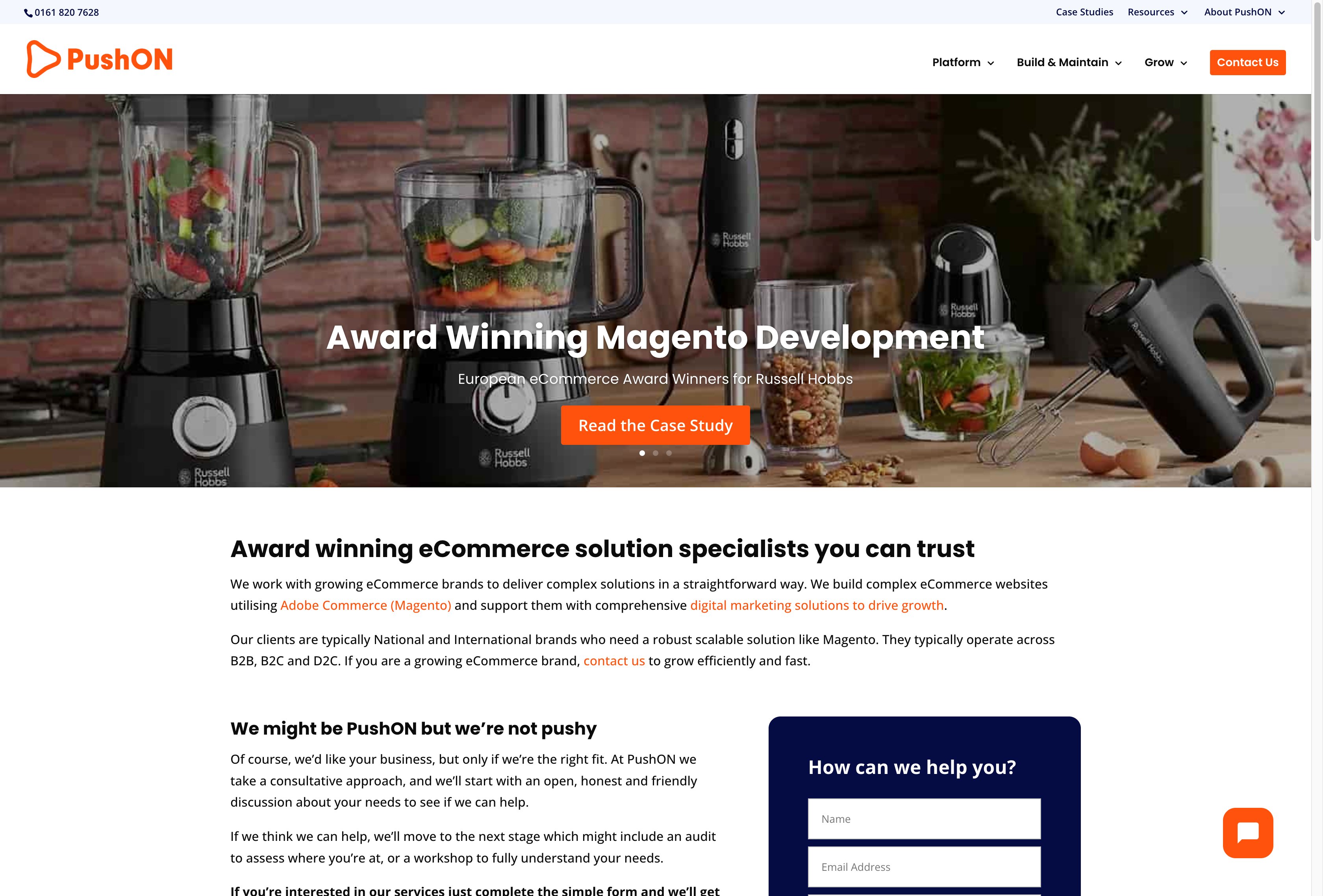 PushON Magento and digital marketing agency in Manchester