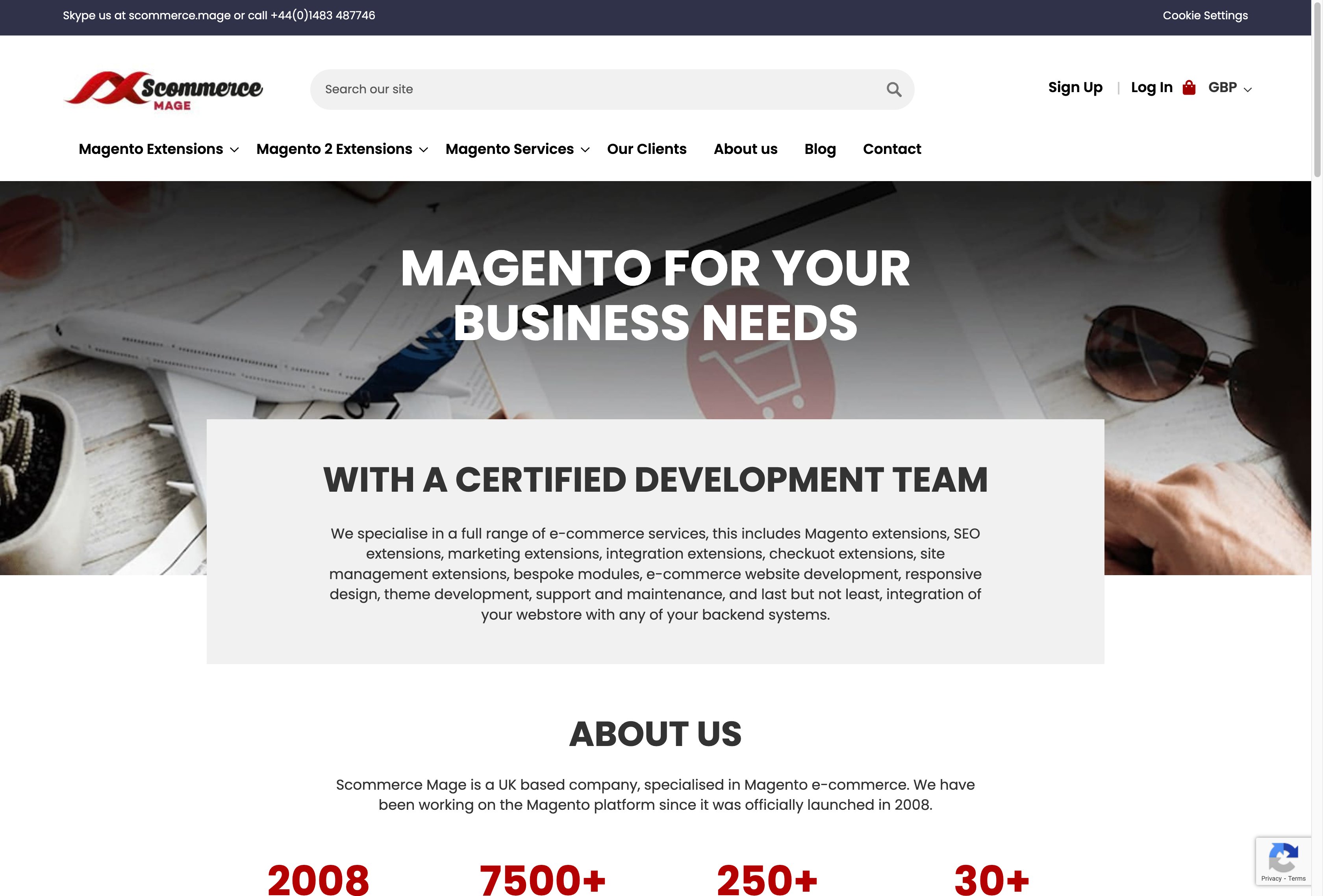Scommerce Mage Magento extension and development specialist in Woking