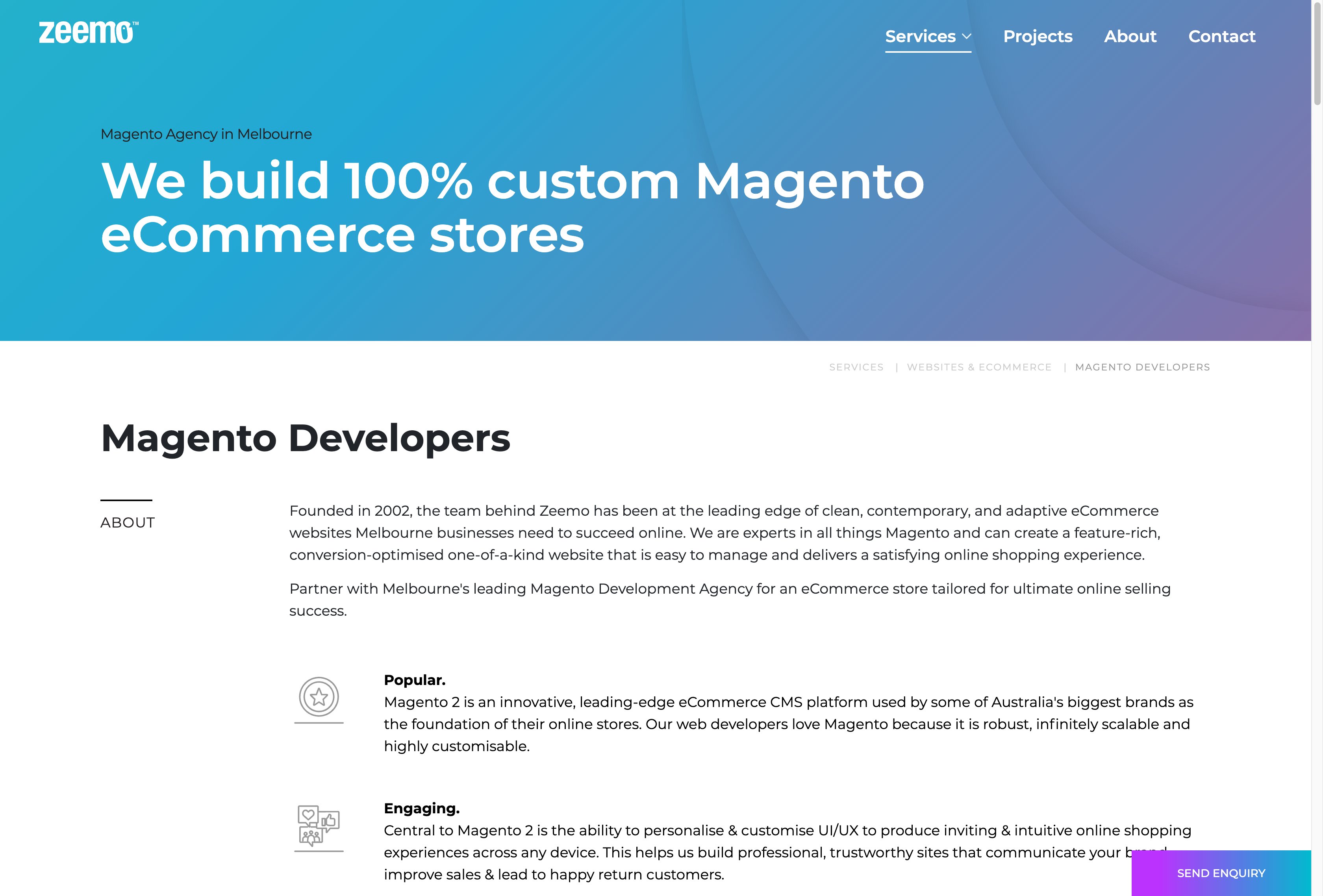 Zeemo Magento developers in Melbourne