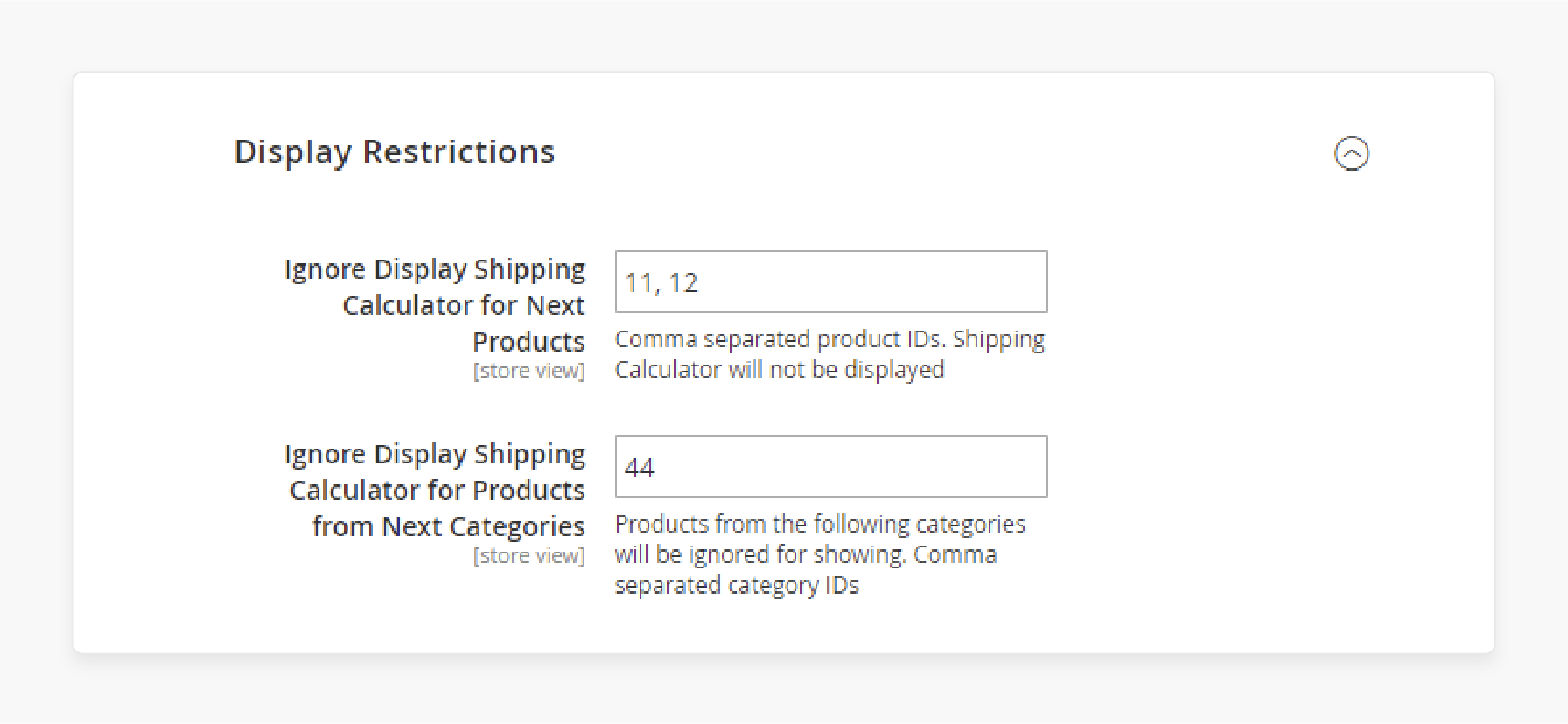 Apply Display Restrictions