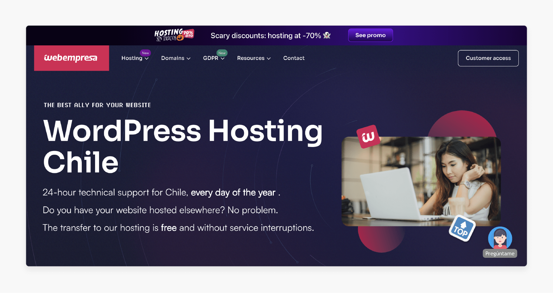 Fast and Secure Hosting by Webempresa in Chile Webempresa offering fast and secure web hosting in Chile