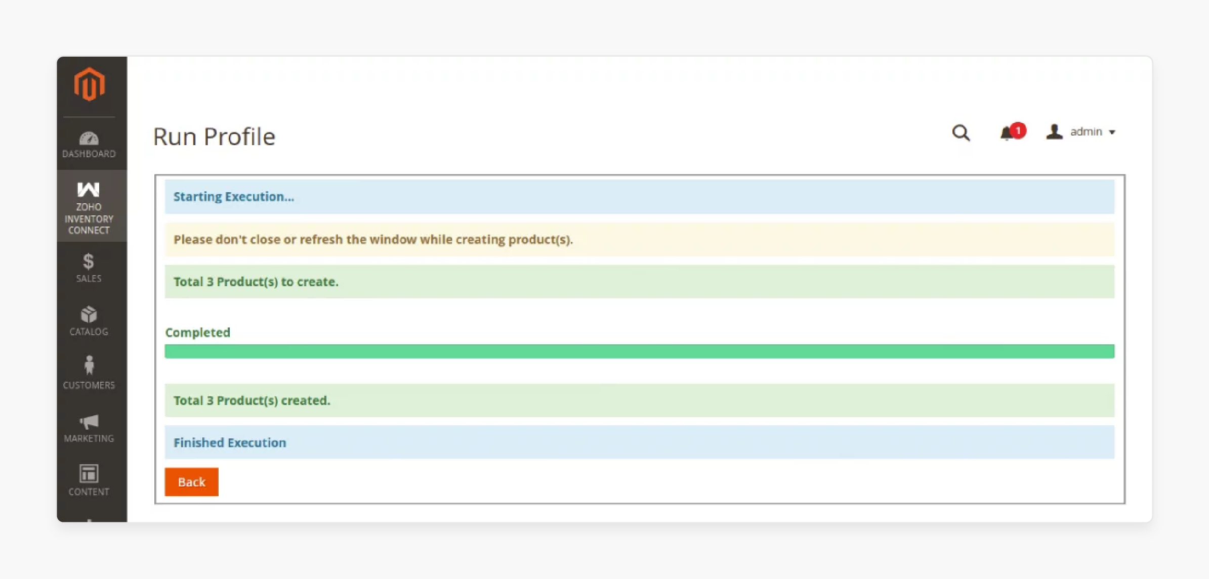 active items list in zoho inventory displaying caps, dress, pants and tshirt products